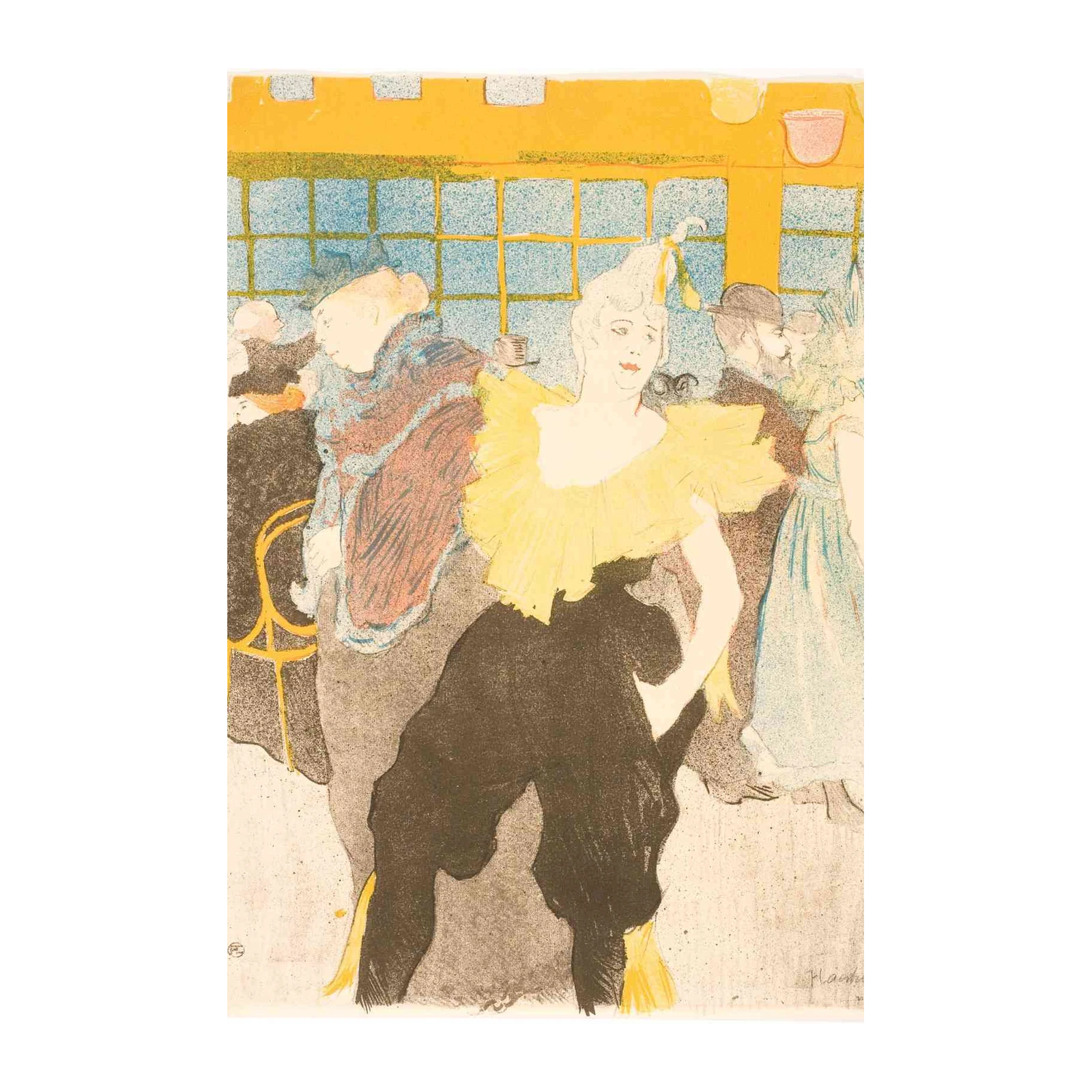 Moulin Rouge Dancer Yellow Ruffle Wall Art