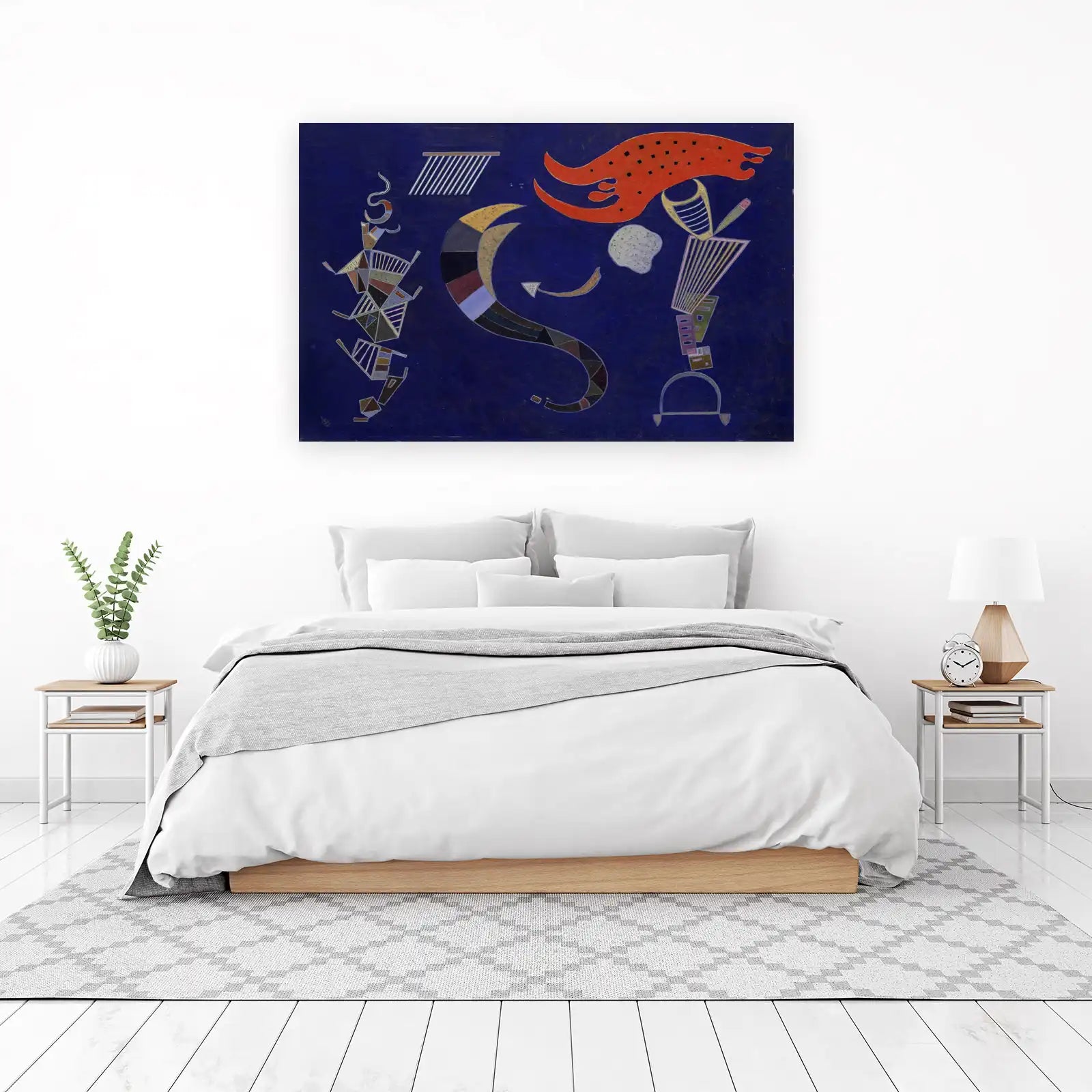 Abstract Blue Movement Wall Art