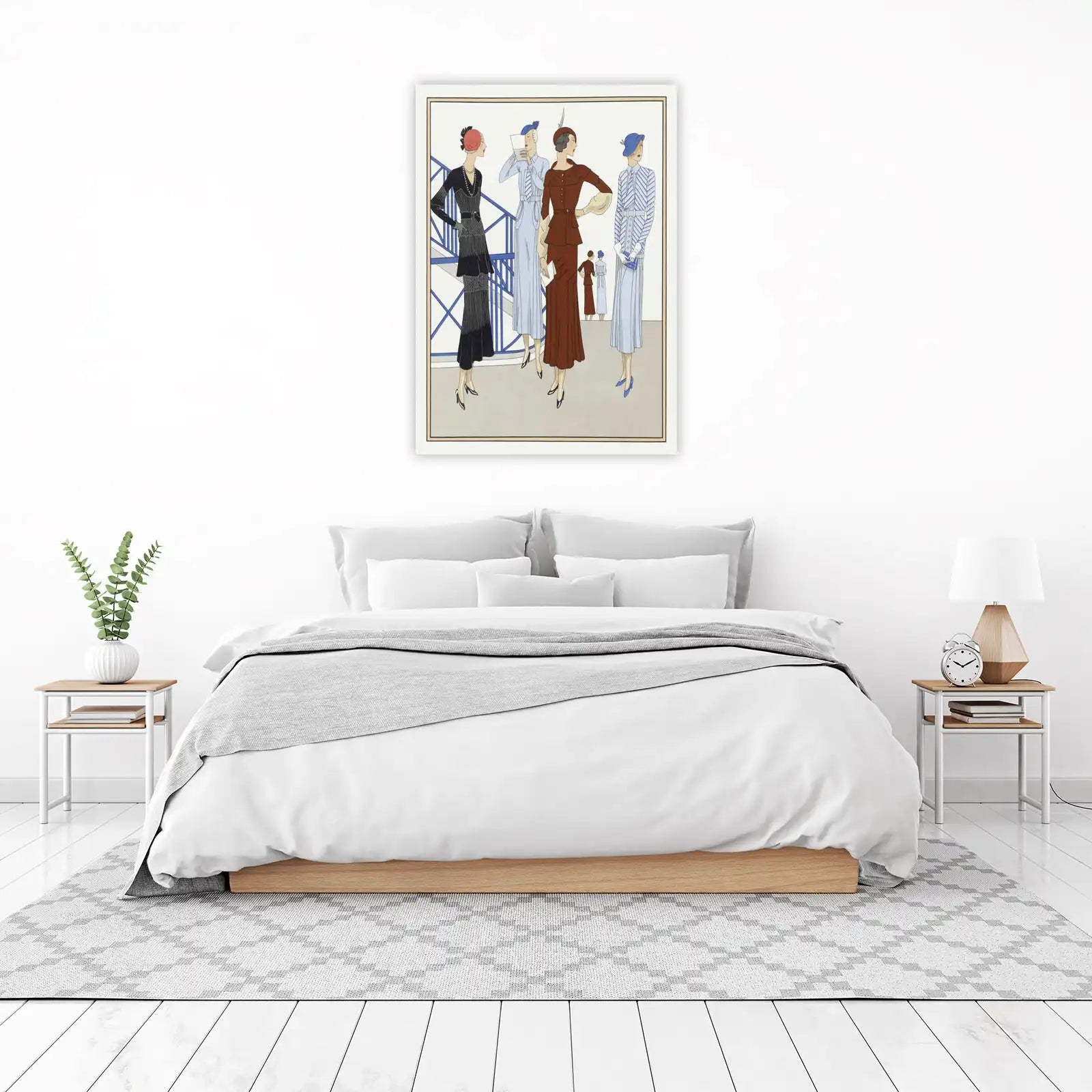 Elegant Art Deco Fashion Women Wall Art