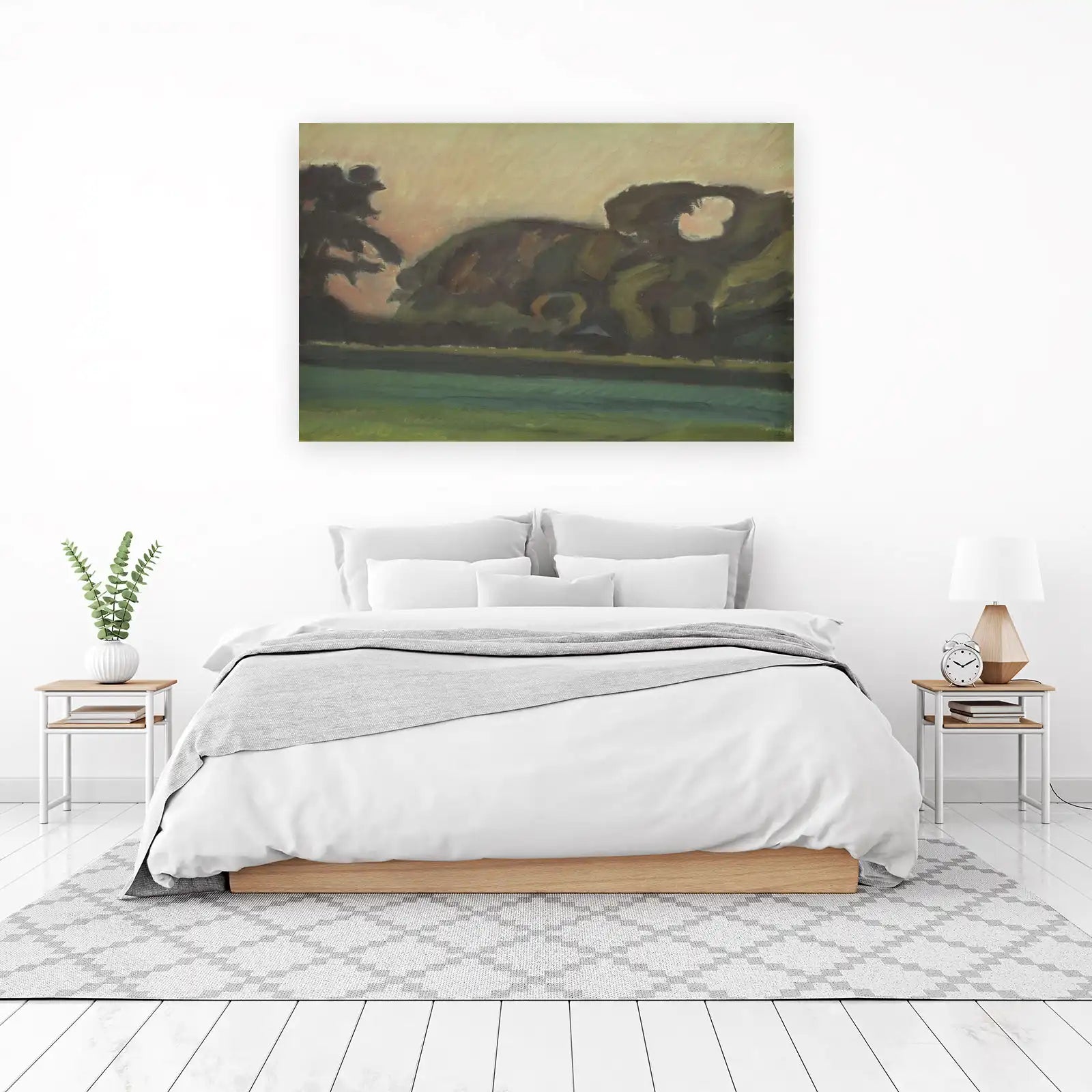 Abstract Landscape Forest Sunset Wall Art