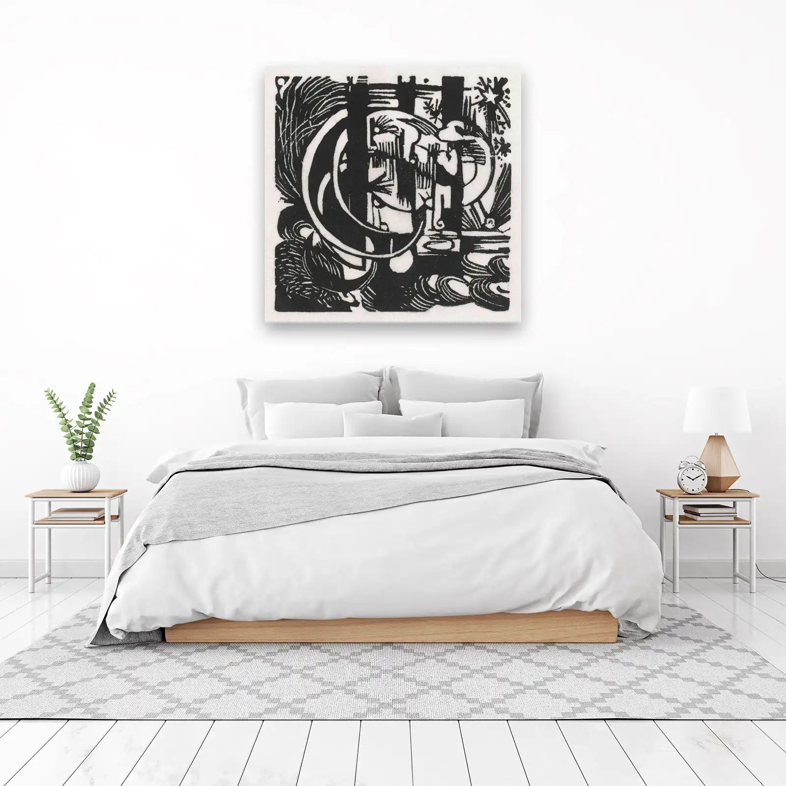 Abstract Black & White Modern Art Wall Art