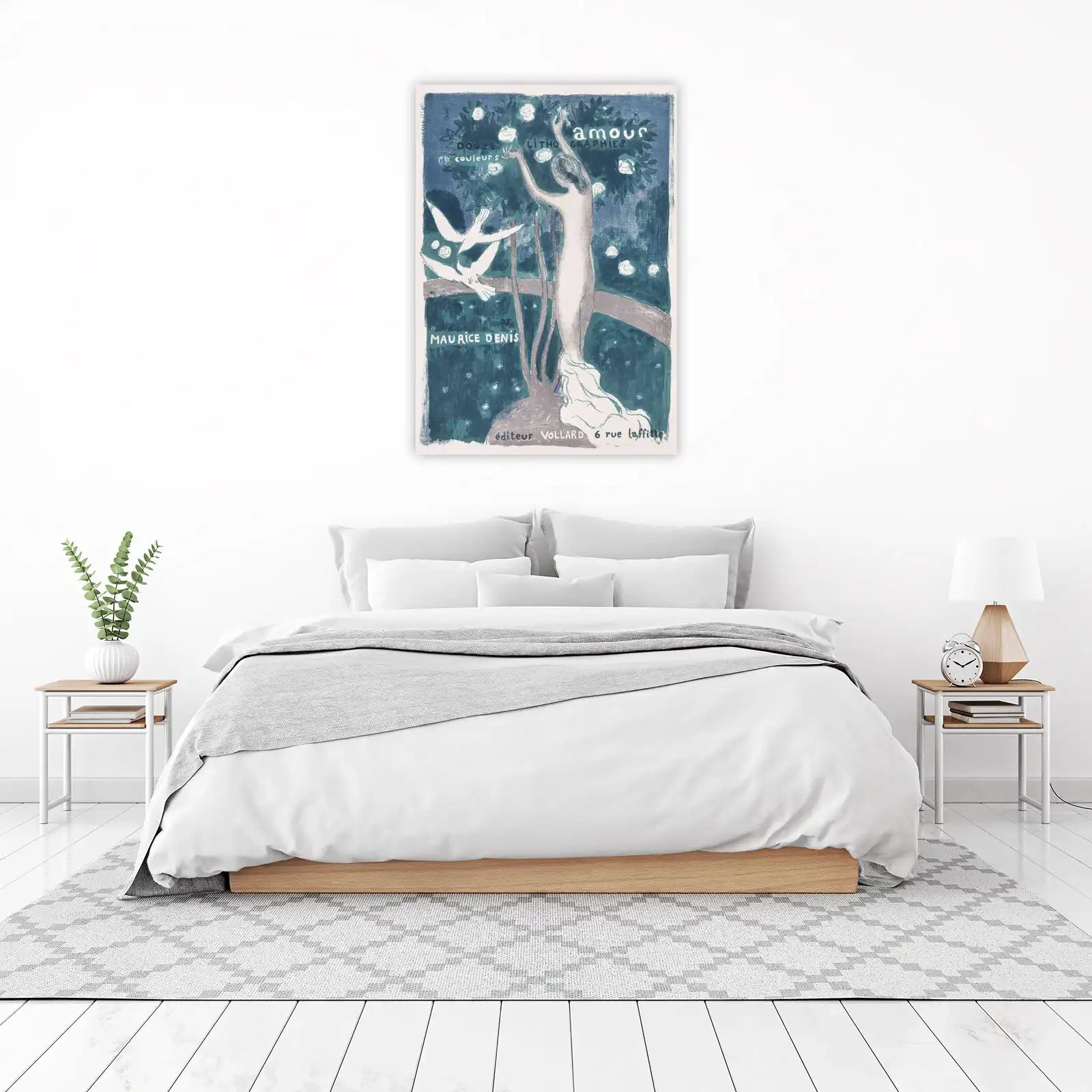 Art Nouveau Femme Amour Lithograph Wall Art