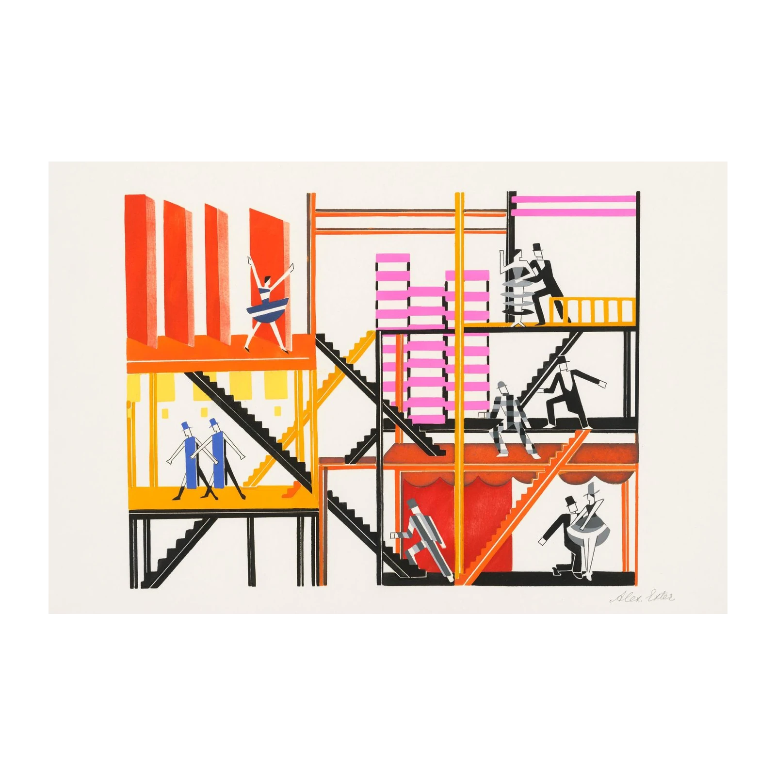 Modern Architectural Ballet Scene Wall Art