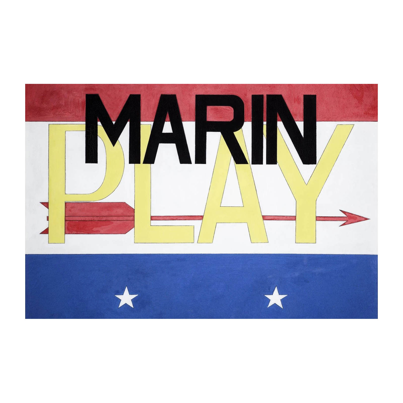 Bold MARIN PLAY Typographic Wall Art