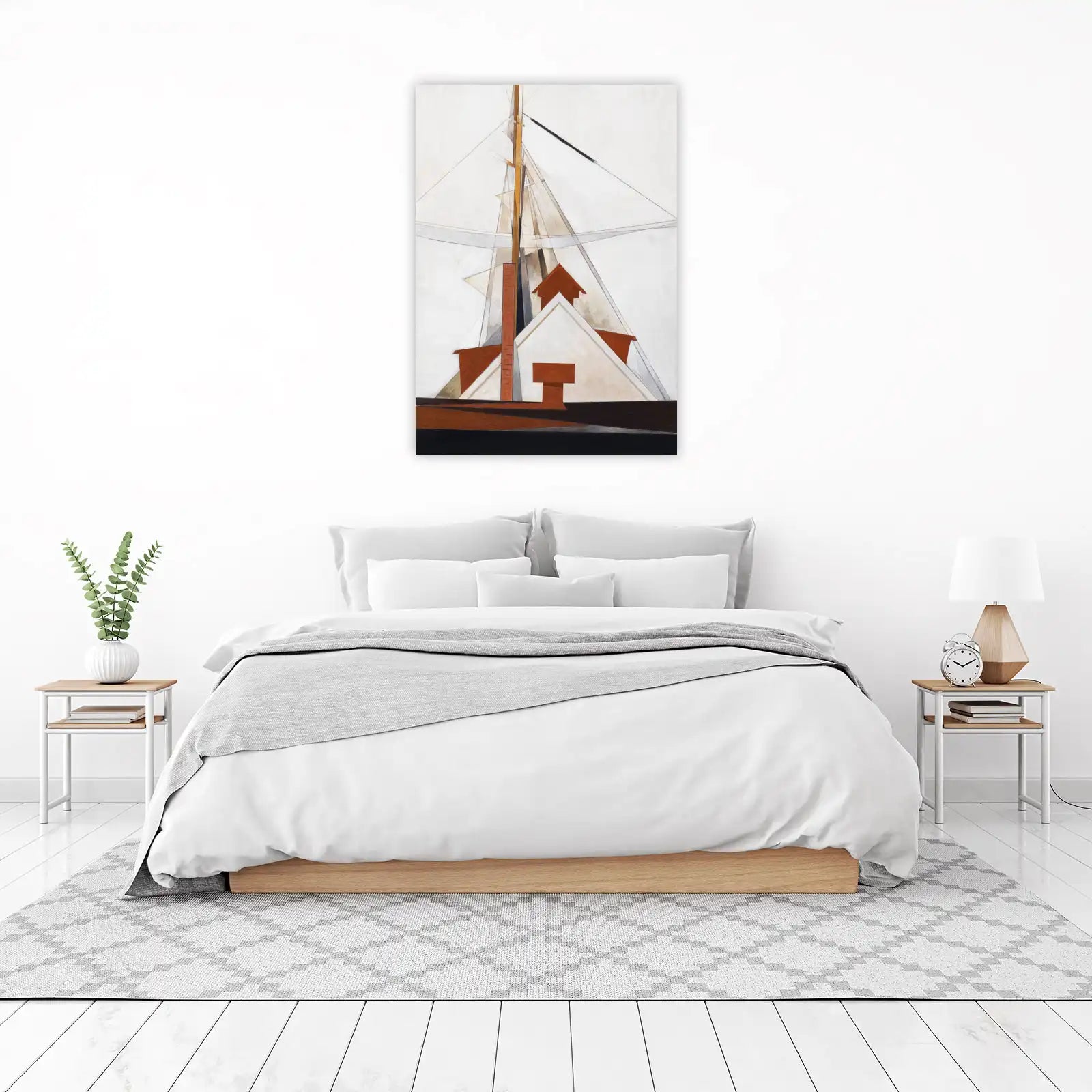 Modern Sailboat Abstract Wall Art