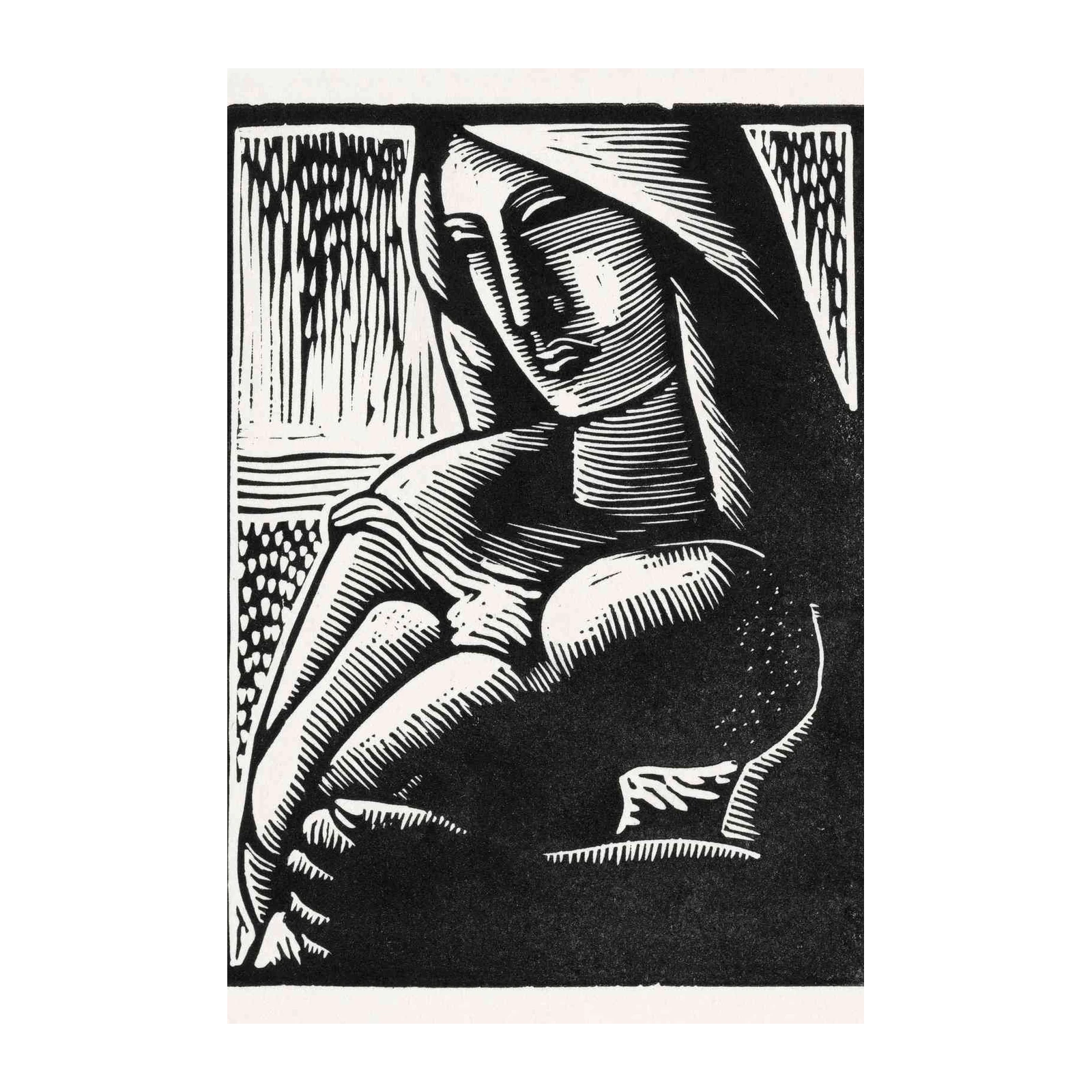 Serene Woman Portrait Black & White Wall Art