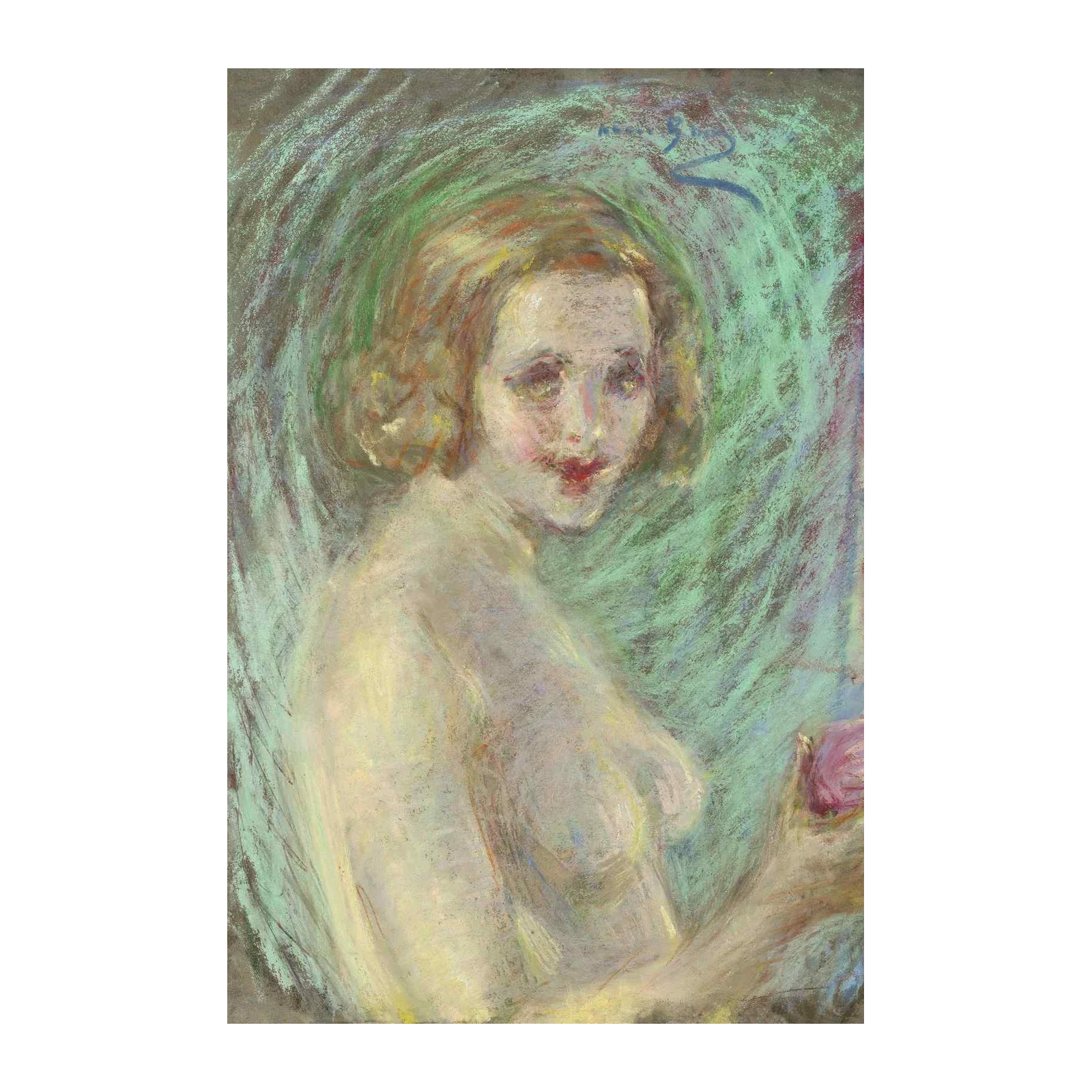 Impressionist Portrait of Serene Woman Wall Art
