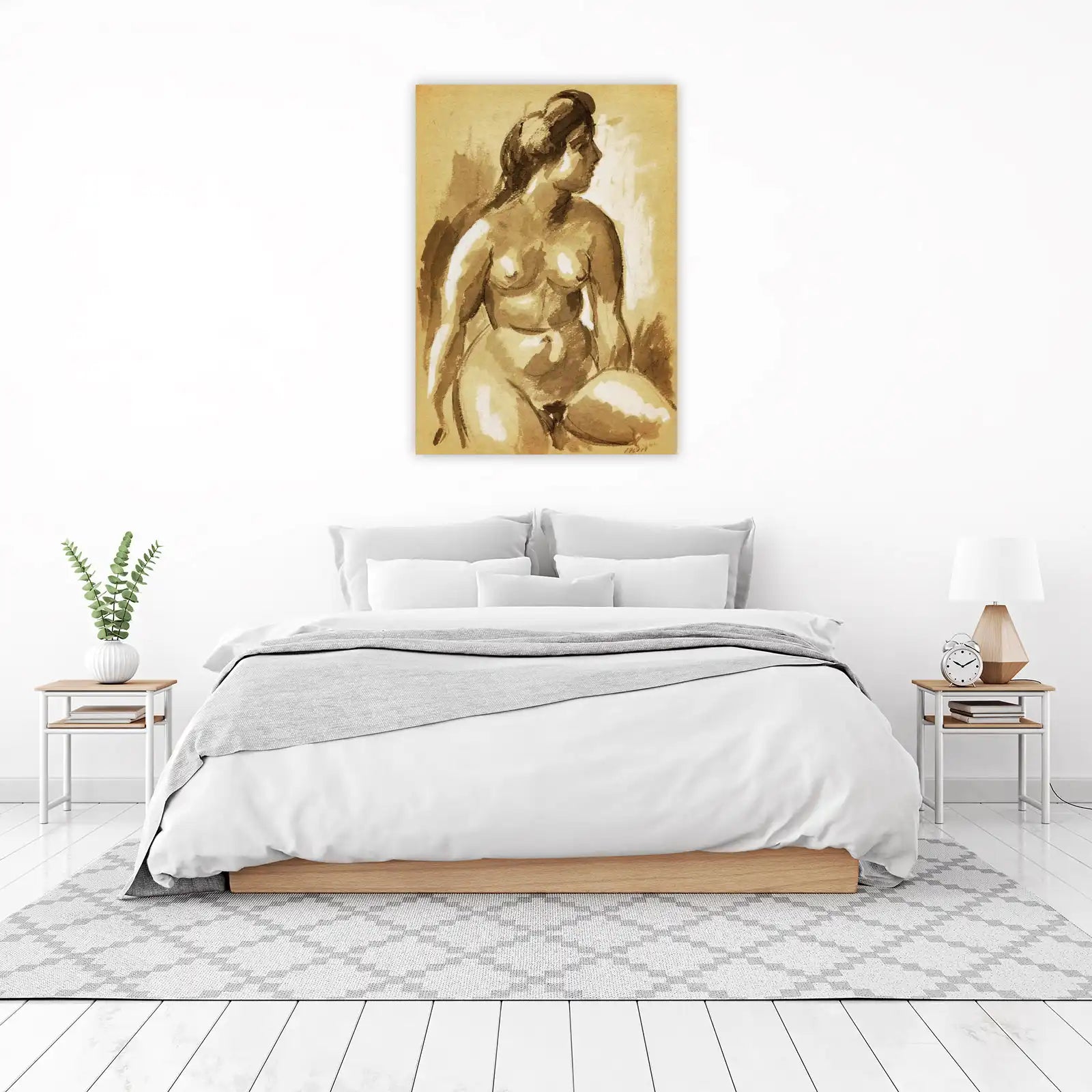 Elegant Figure Study Nude Woman Wall Art
