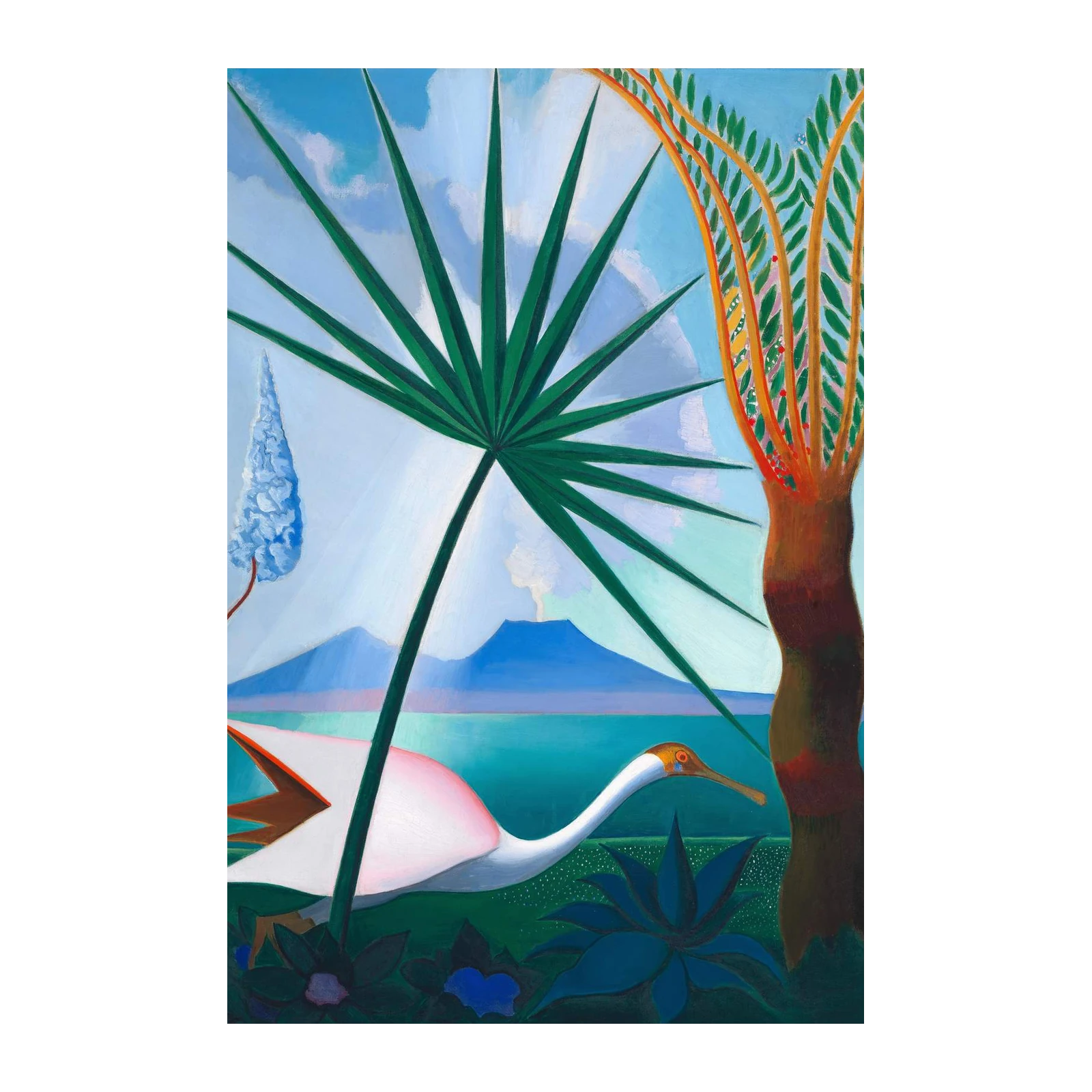 Exotic Bird & Palm Tropical Wall Art
