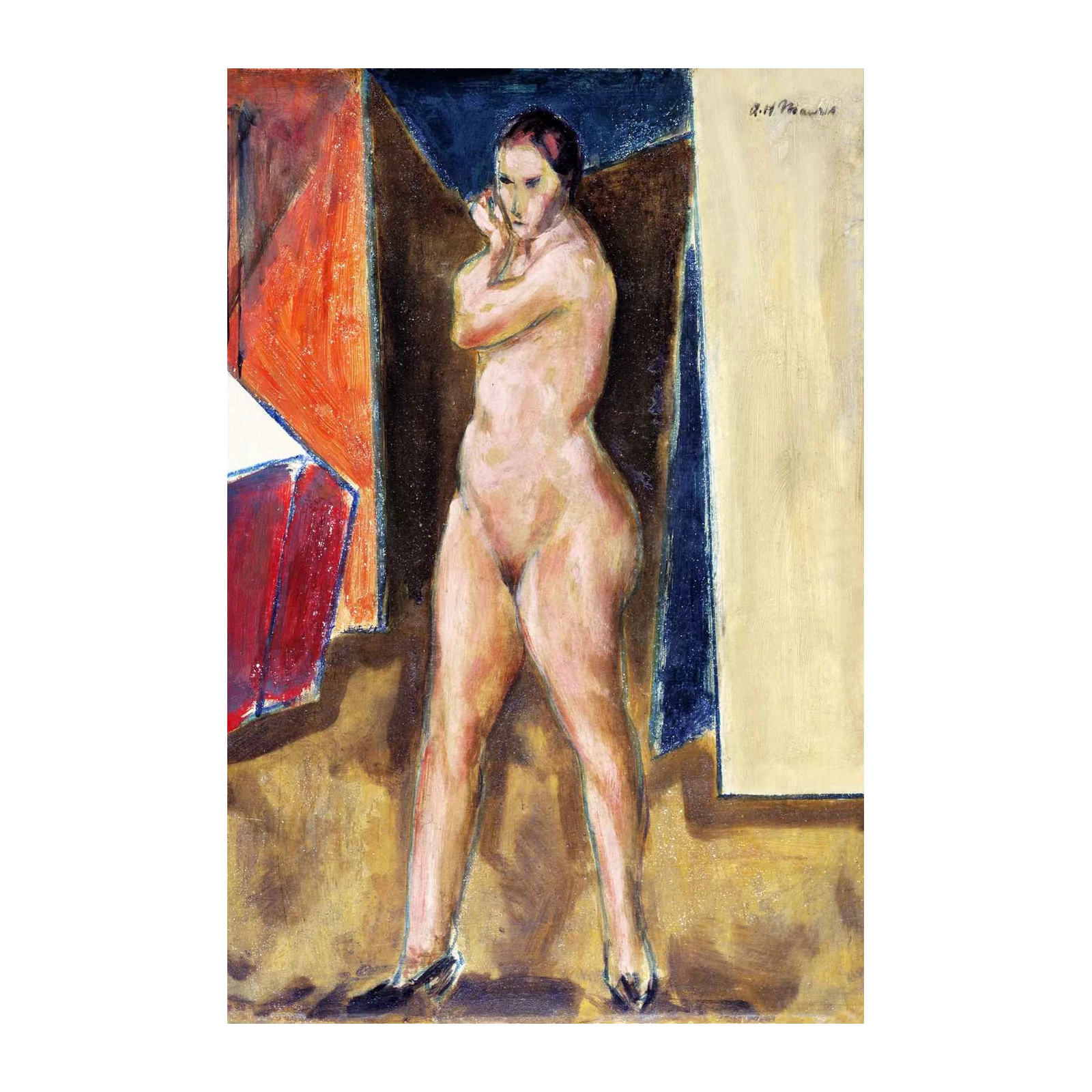 Figure Study Nude Woman Oil Painting Wall Art