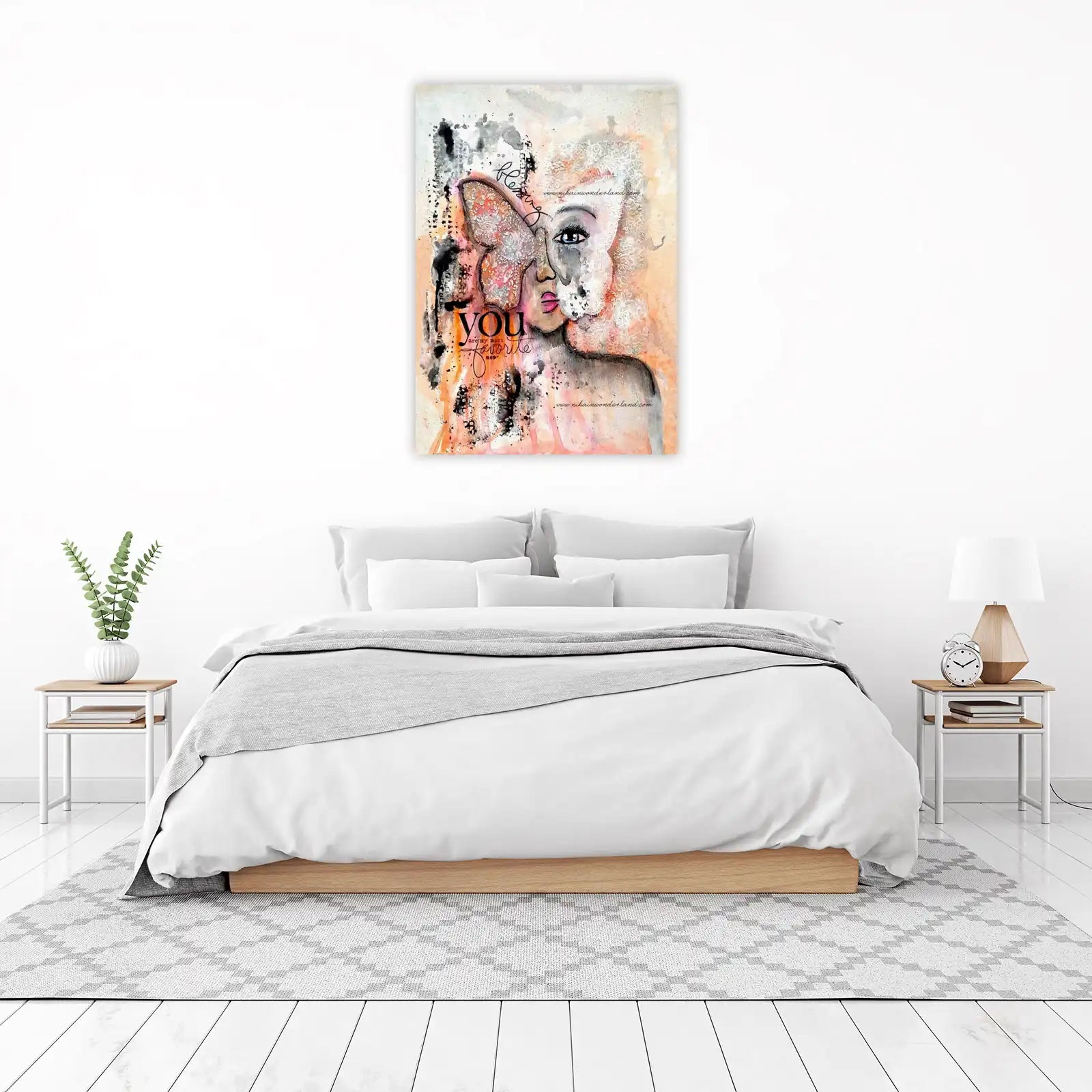 Abstract Butterfly Portrait "You Are My Favorite" Wall Art