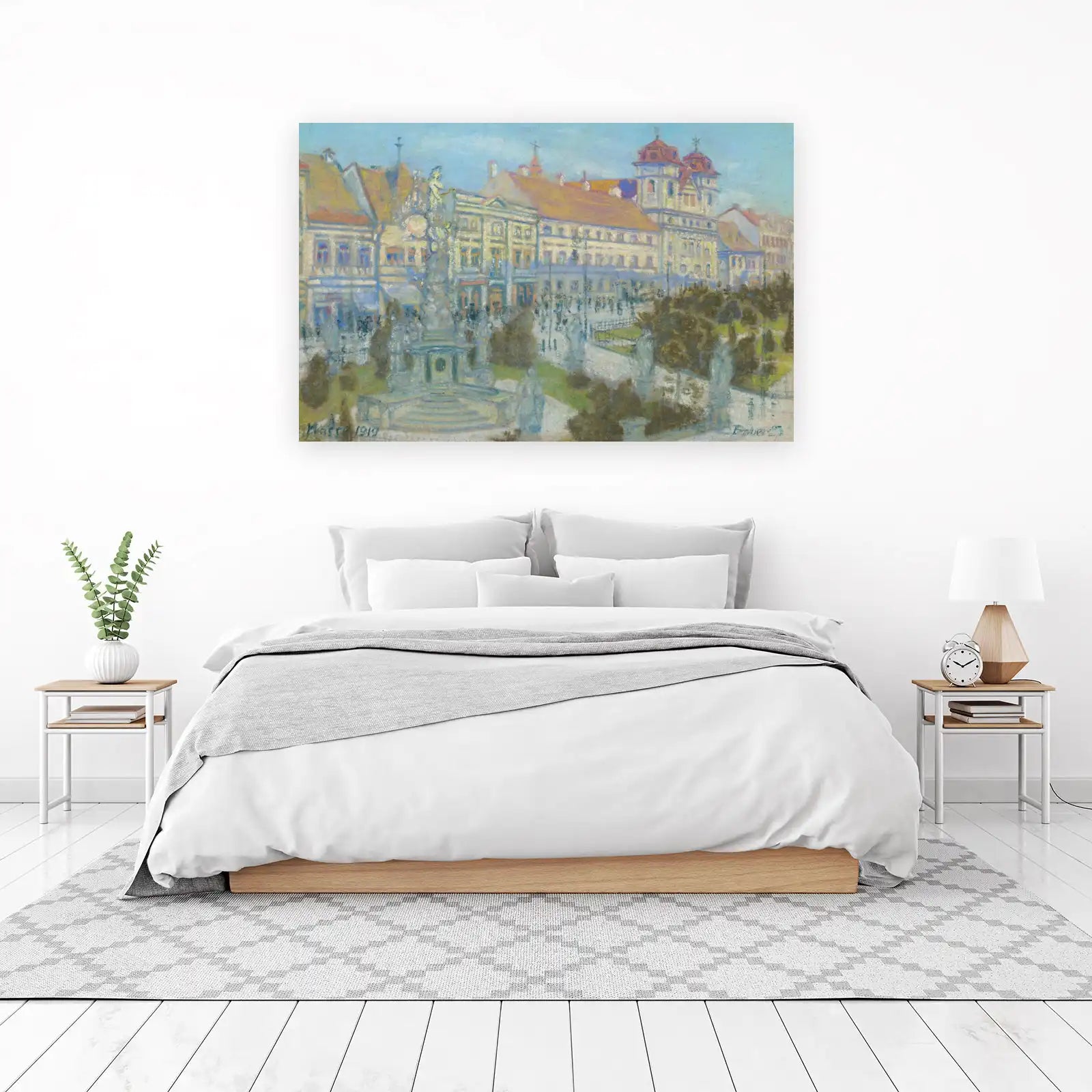 Vintage European Cityscape Pastel Wall Art