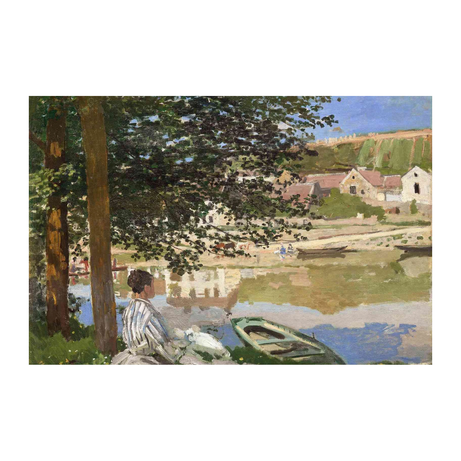 Relaxing Riverside Scene Impressionist Wall Art