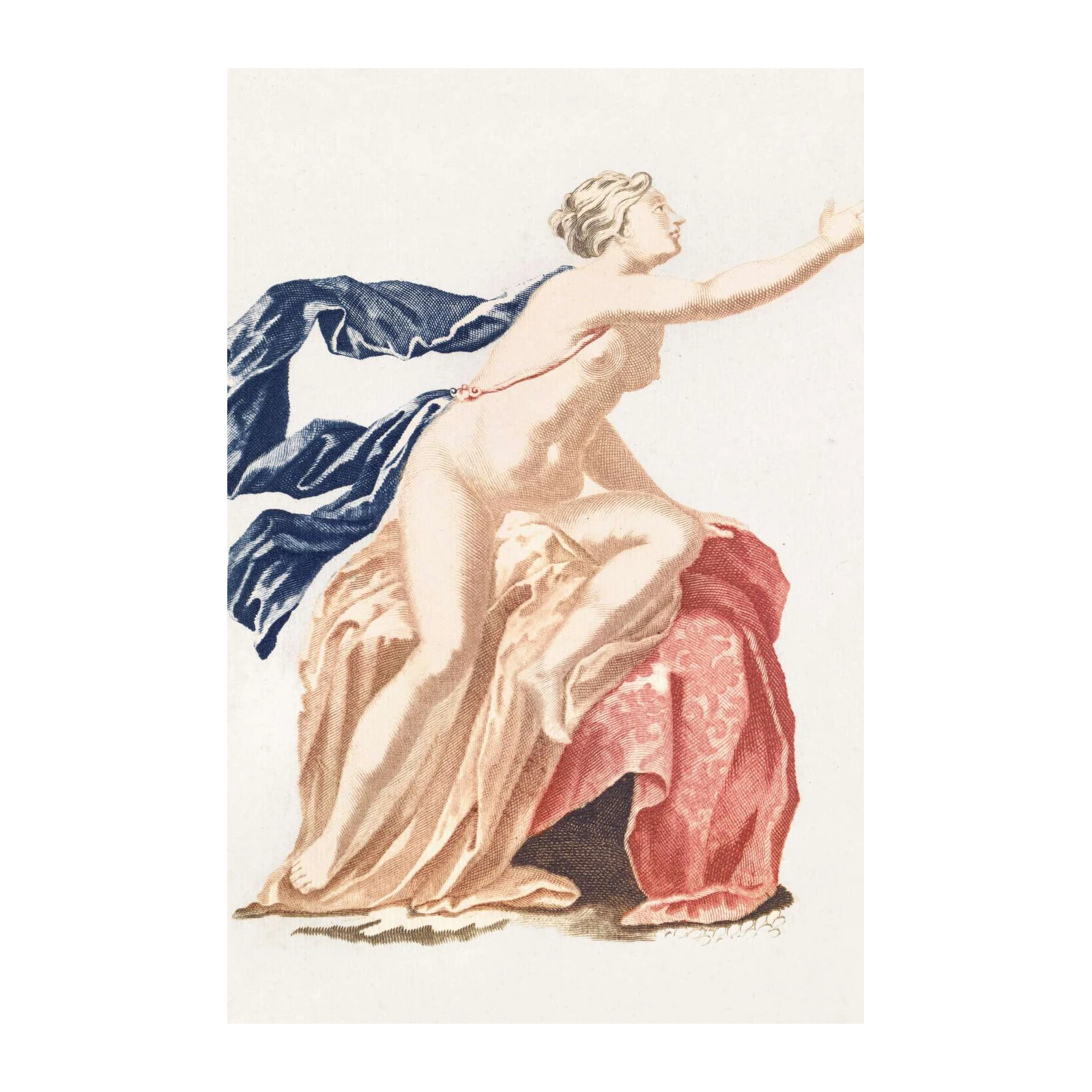 Neoclassical Nude Drapery Allegory Wall Art