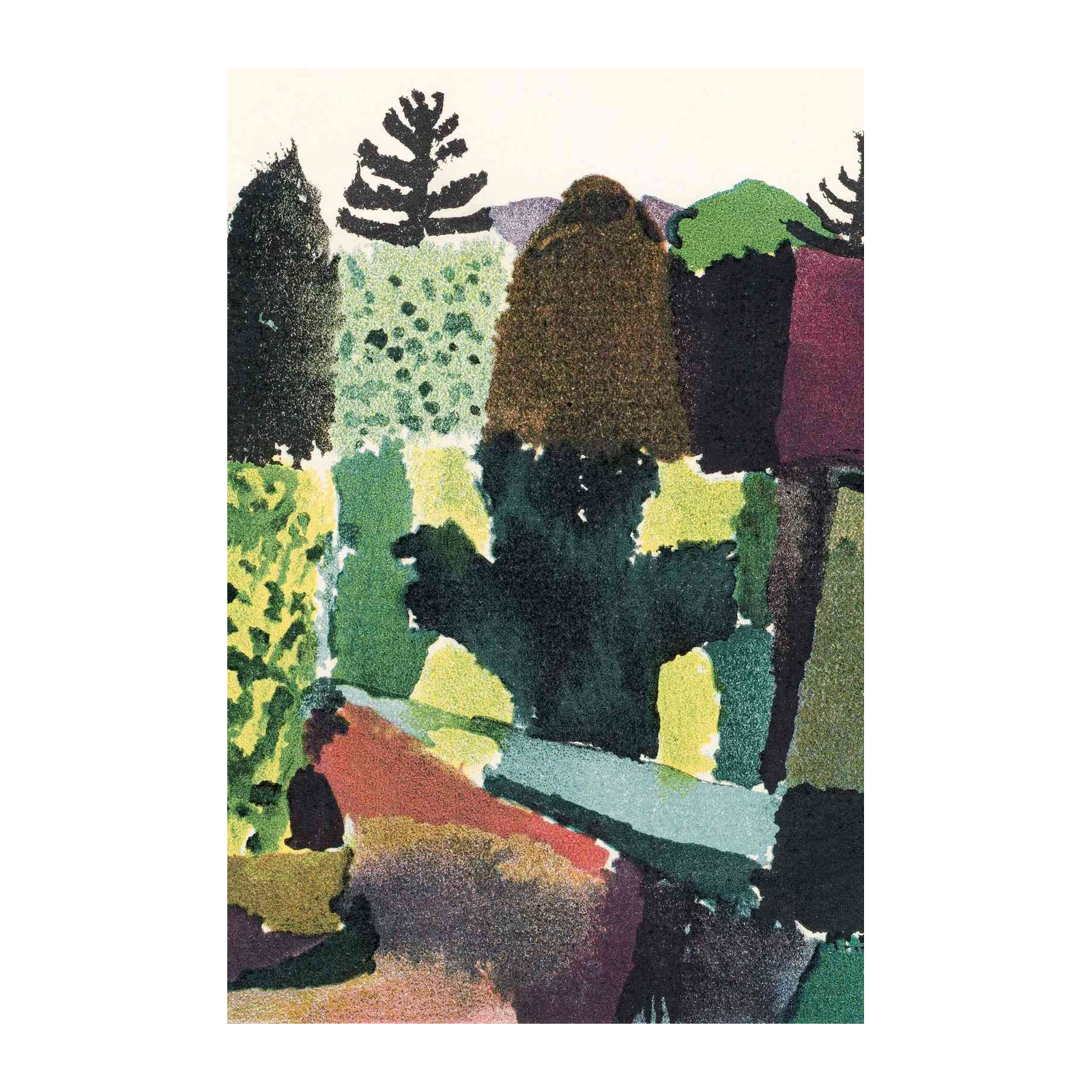 Vibrant Garden Abstract Landscape Wall Art