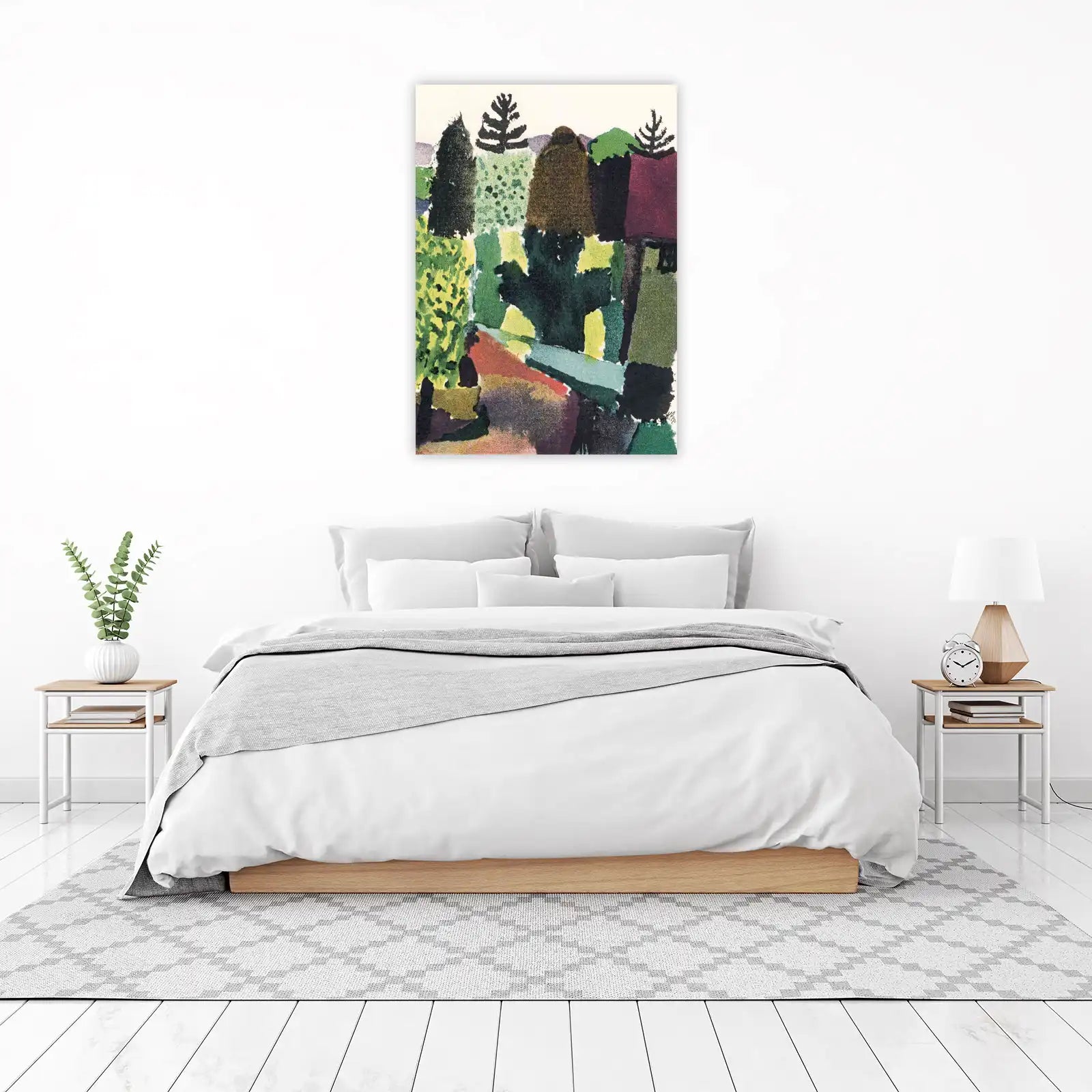 Vibrant Garden Abstract Landscape Wall Art