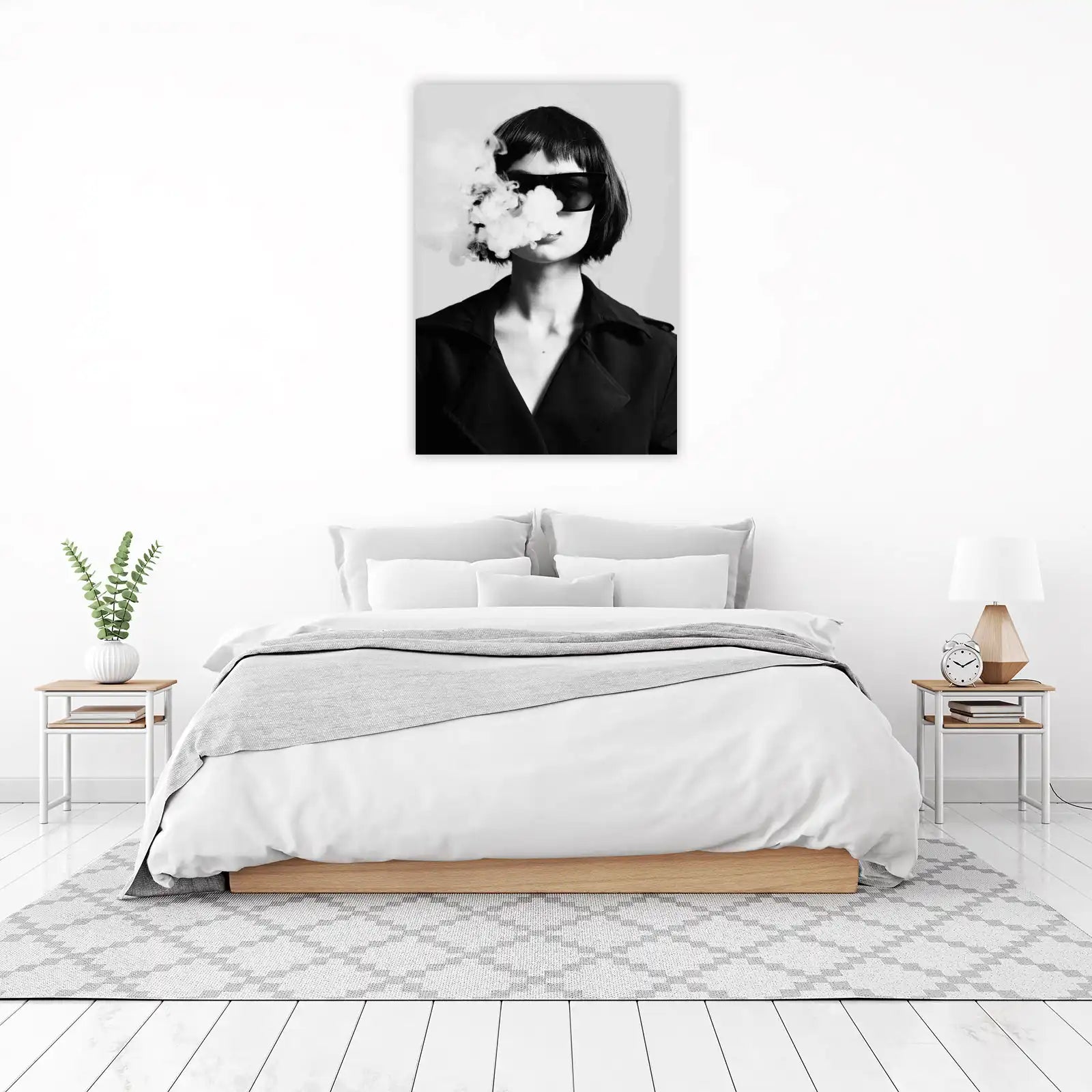 Mysterious Vibe Woman Smoking Wall Art