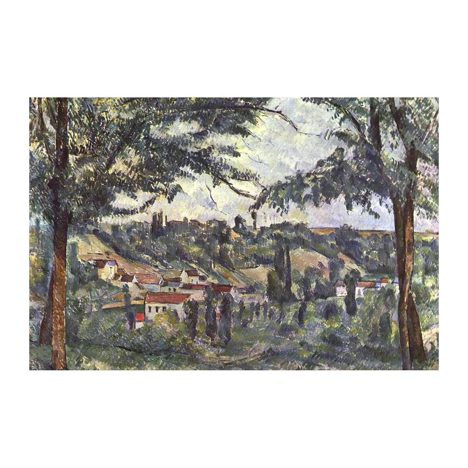 Impressionist Landscape Village Wall Art