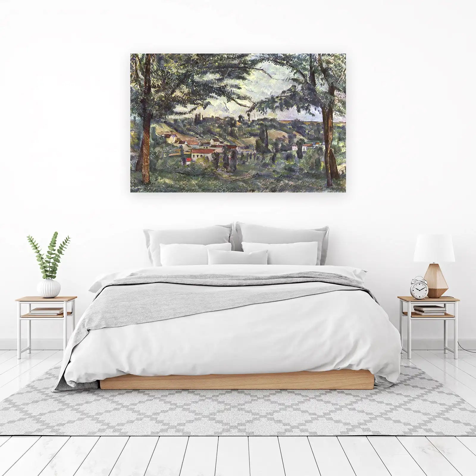 Impressionist Landscape Village Wall Art