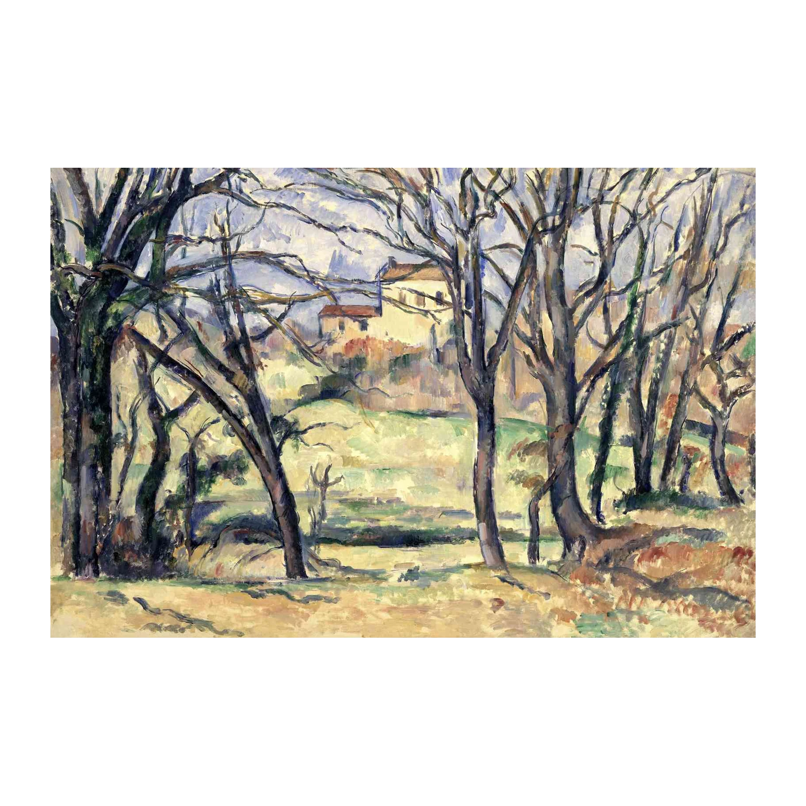 Post-Impressionist Trees & House Wall Art