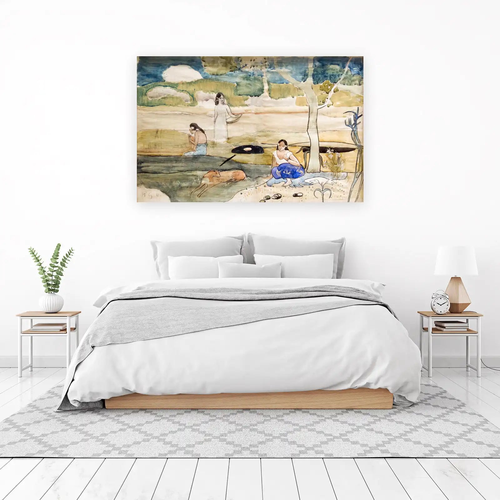 Serene Coastal Scene "Nafea Faa Ipoipo" Wall Art