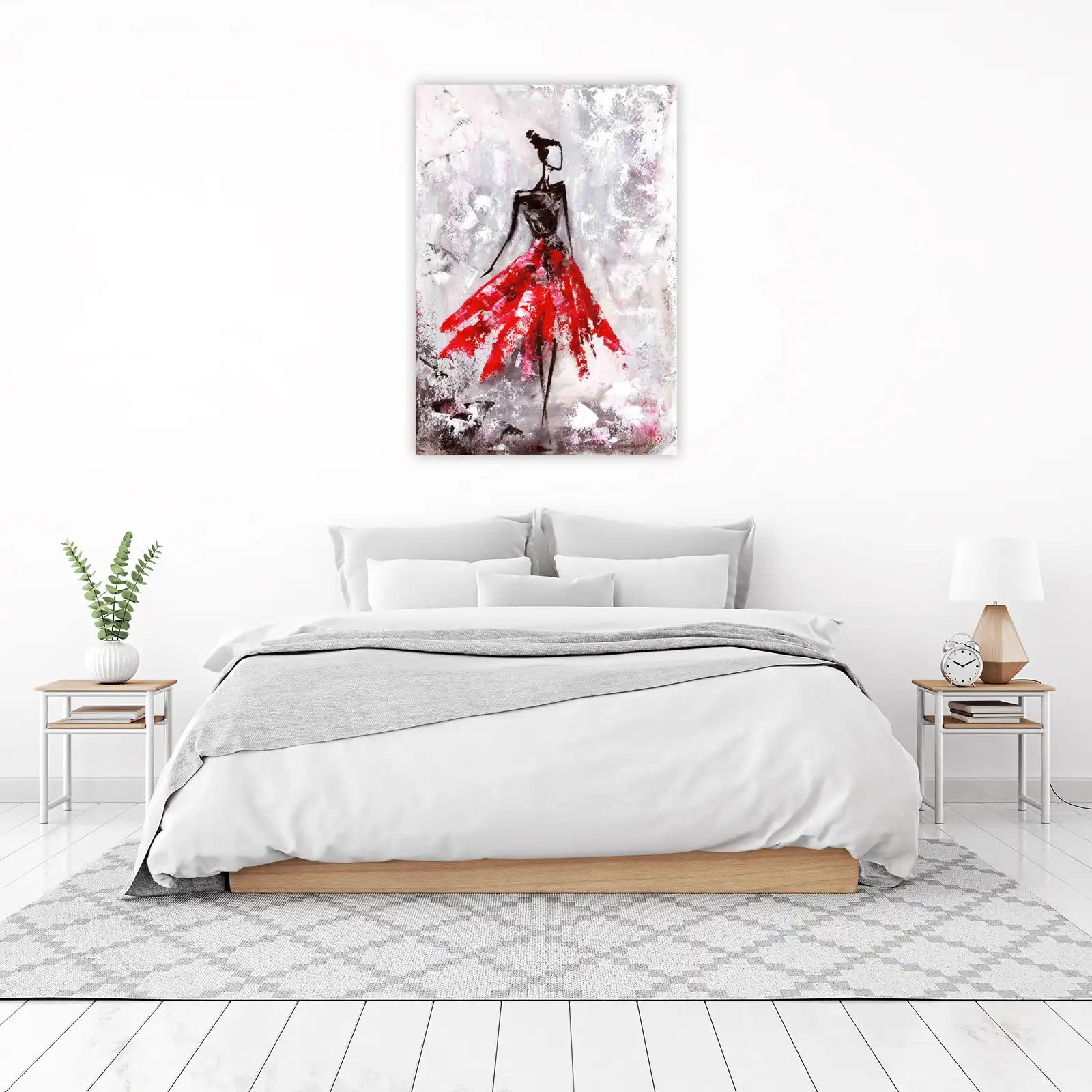 Elegant Red Dress Fashion Wall Art