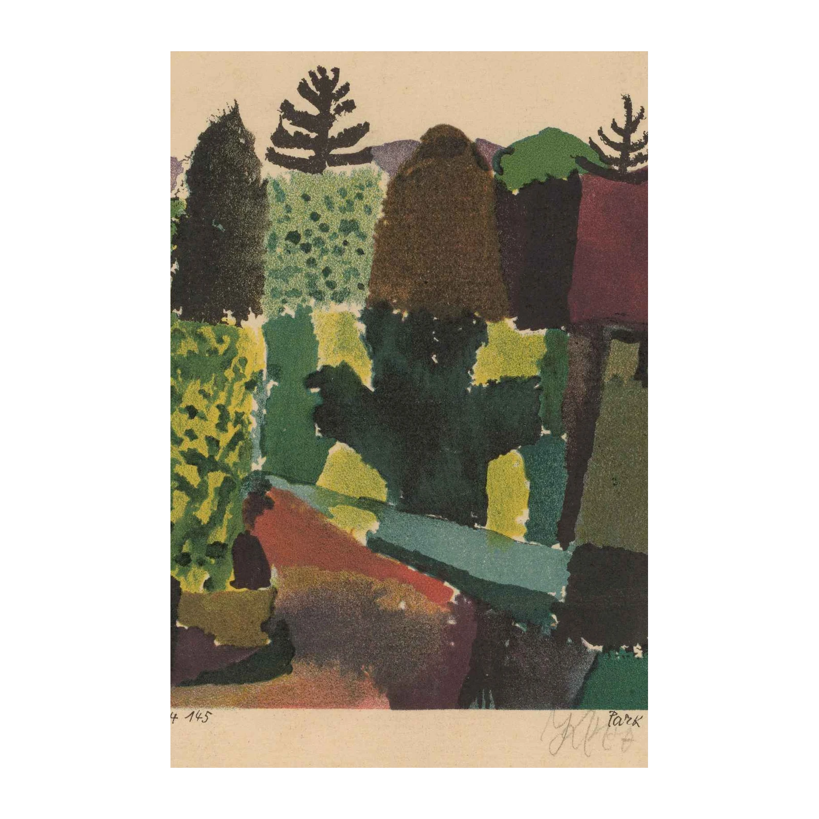 Vibrant Garden Abstract Landscape Wall Art