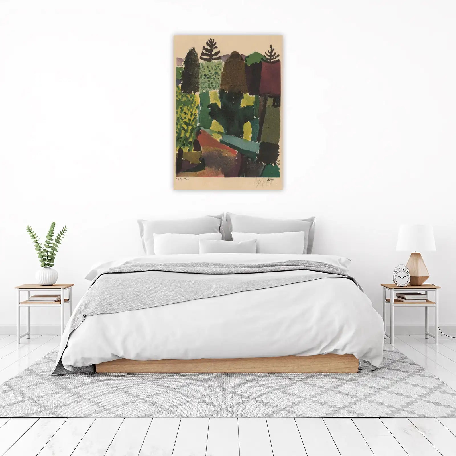 Vibrant Garden Abstract Landscape Wall Art