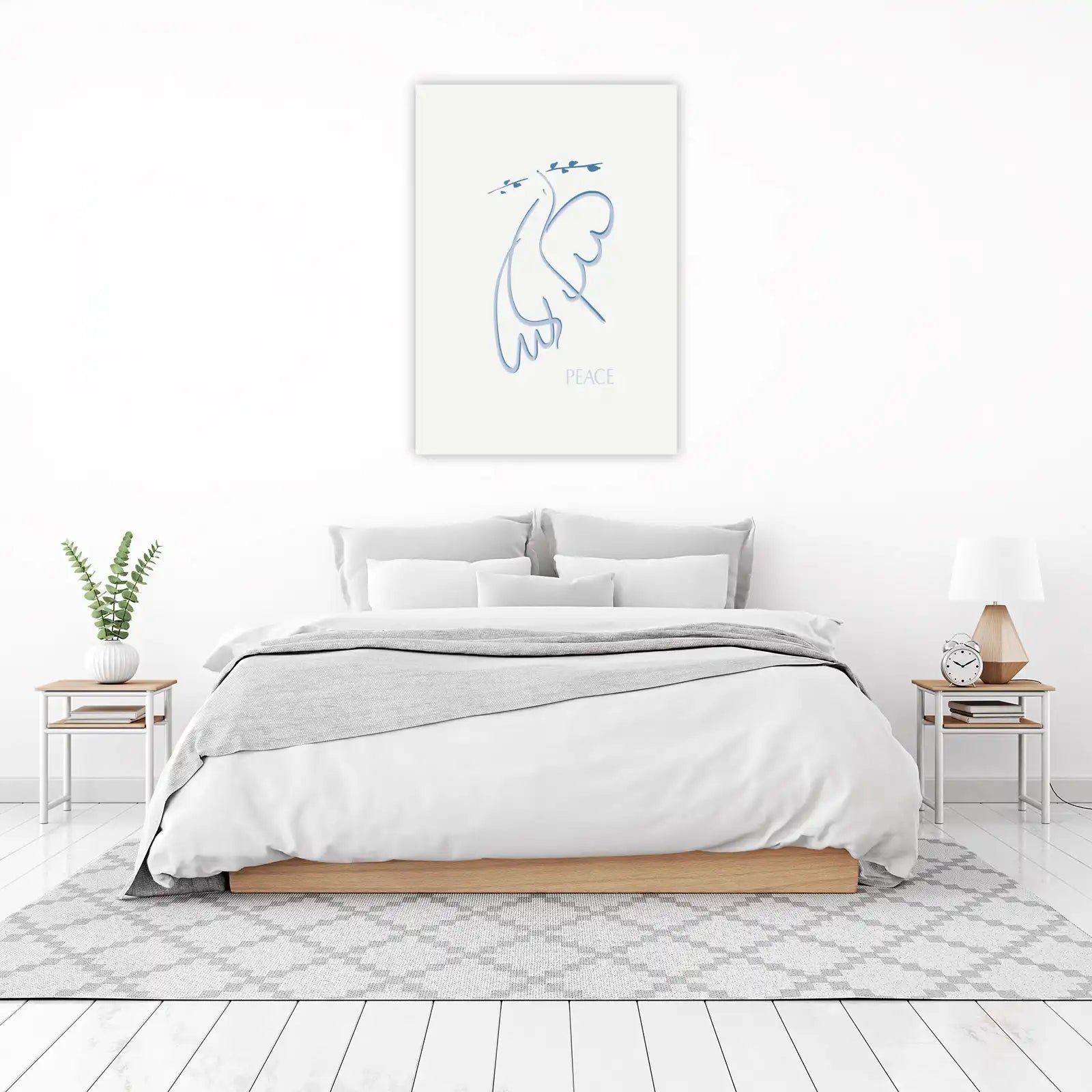 Elegant Dove of Peace Minimalist Wall Art