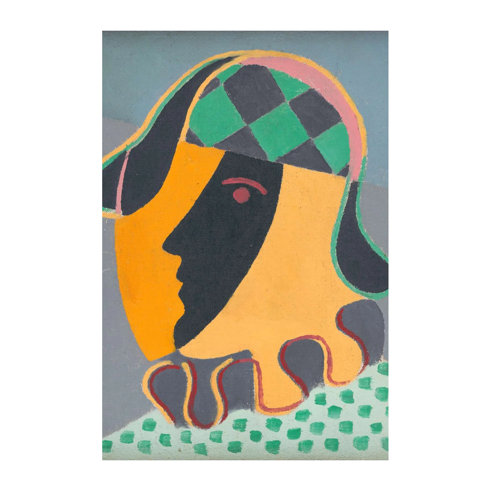 Bold Jester Portrait Abstract Wall Art