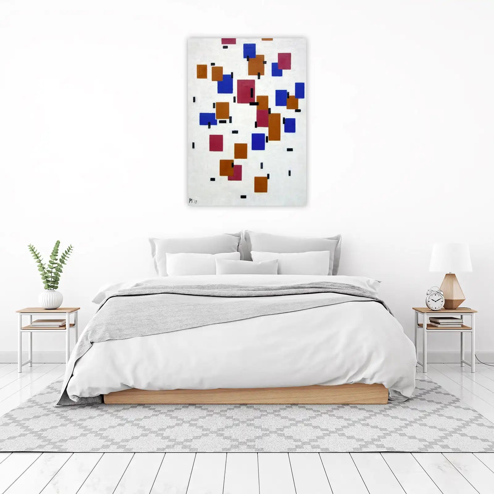 Abstract Squares Wall Art - Modern Geometric Art