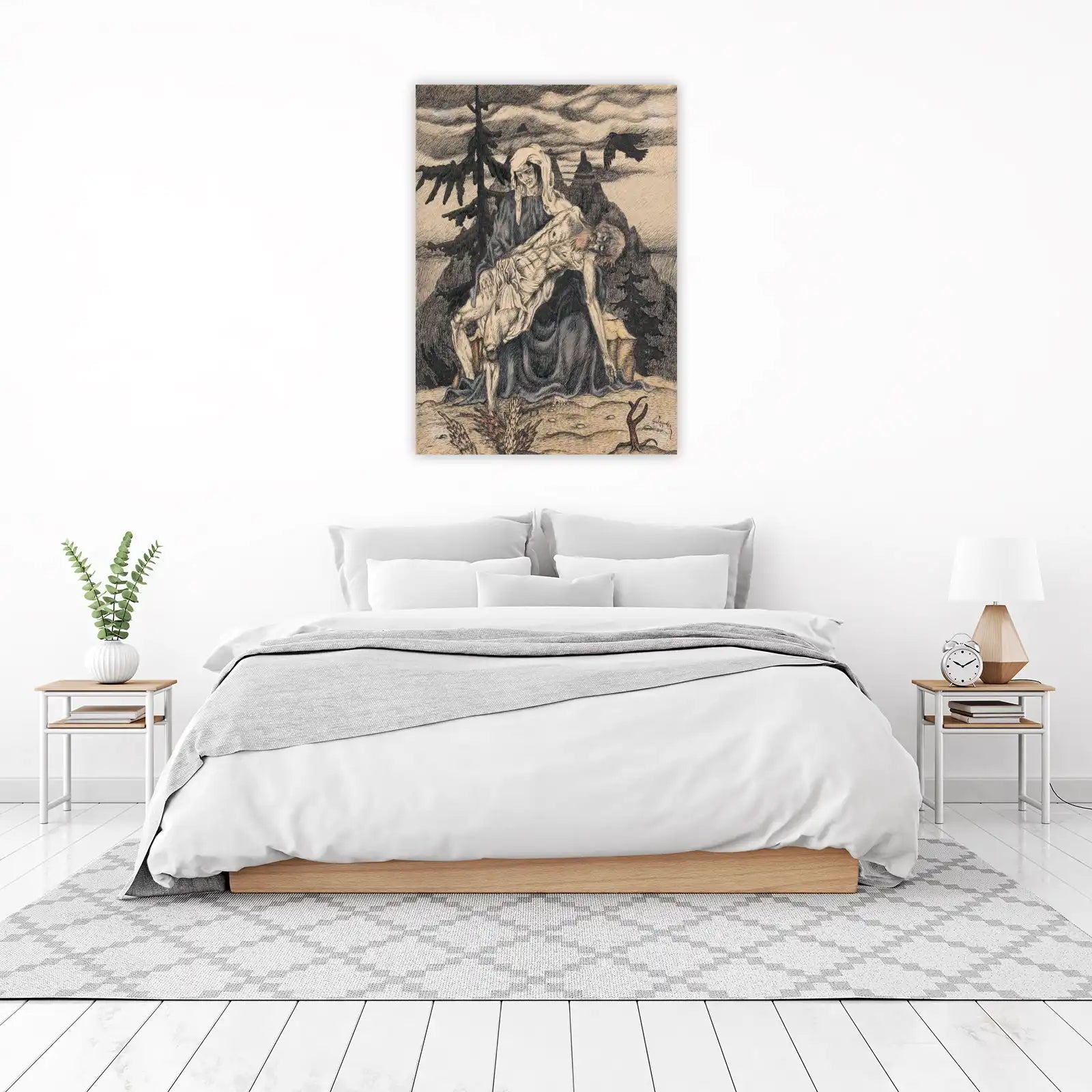 Pieta Art Print - Dramatic Religious Wall Art