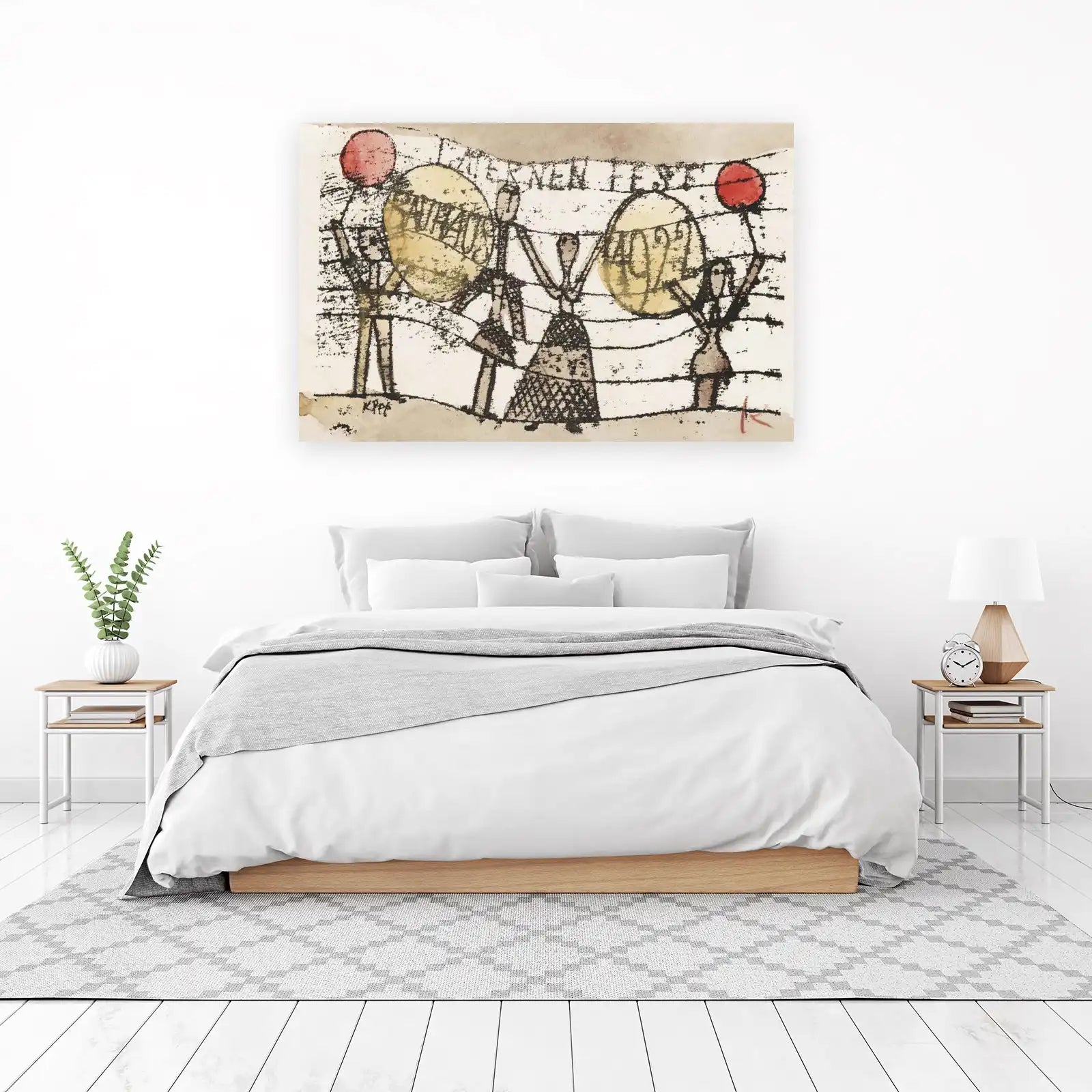 Whimsical Figures & Balloons Wall Art