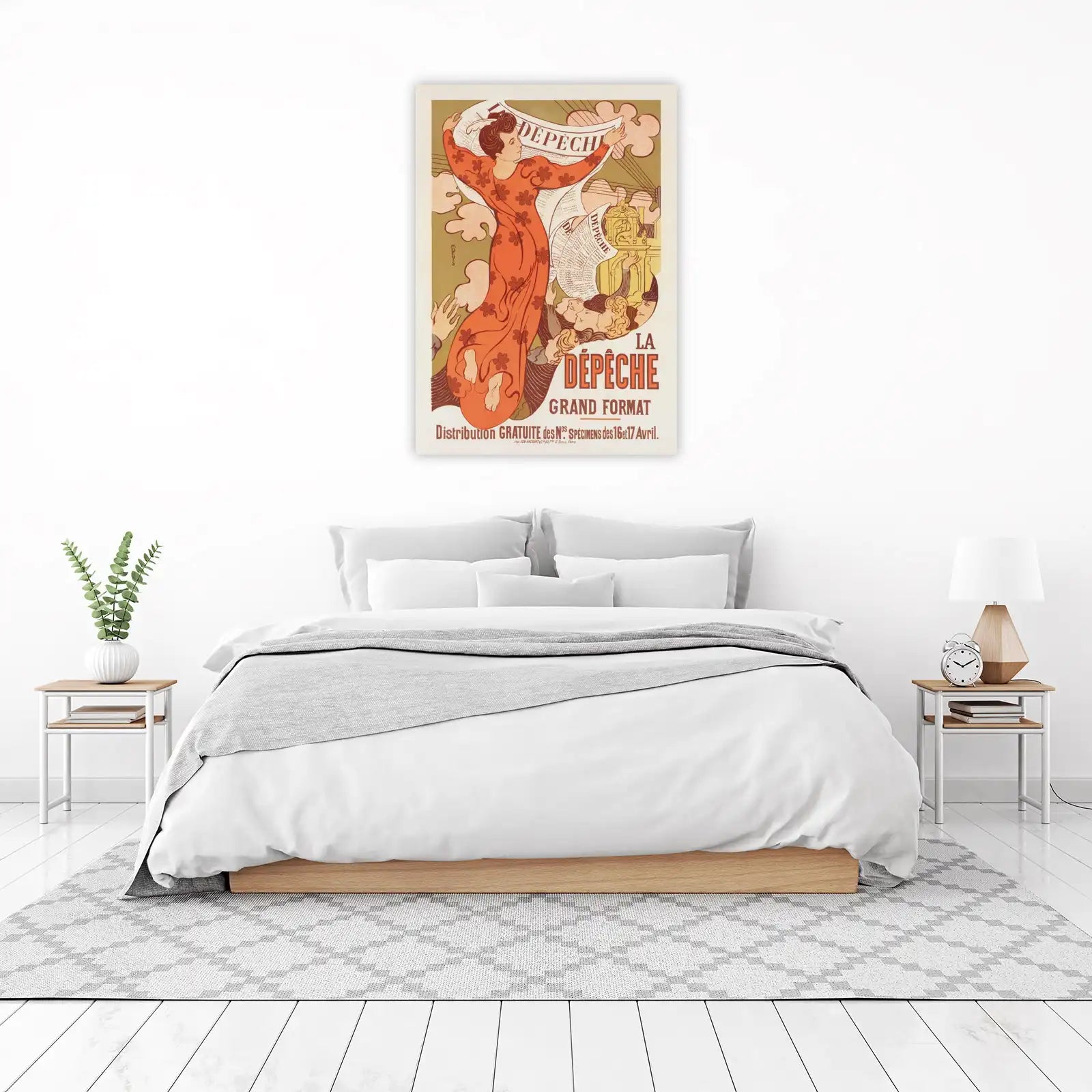 Vintage "La Dépêche" Art Nouveau Poster Wall Art