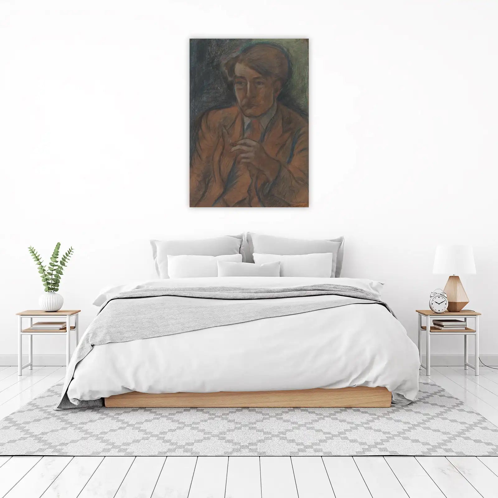 Man with Cigarette Portrait Wall Art