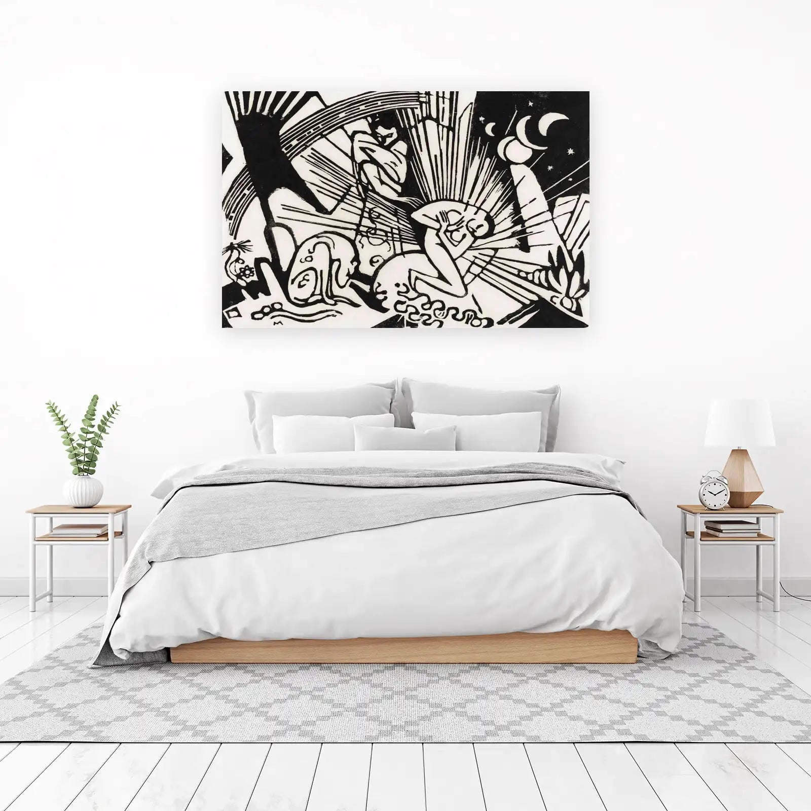 Dramatic Figures Black & White Wall Art
