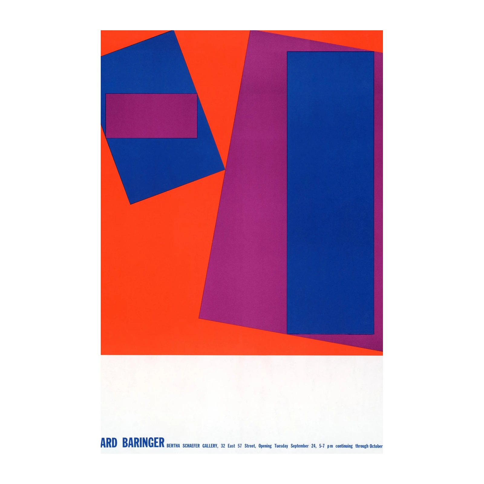 Bold Geometric Orange Blue Purple Wall Art