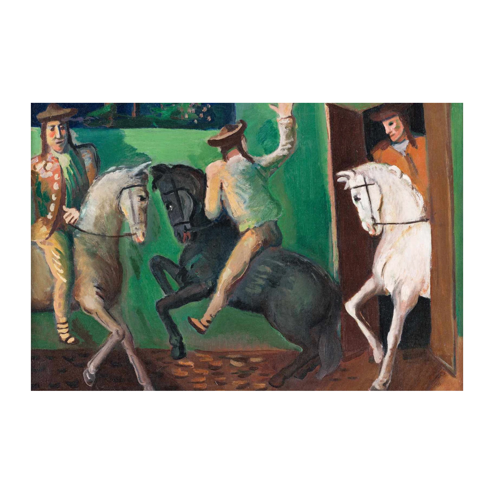 Vintage Horse Riders on Wall Art