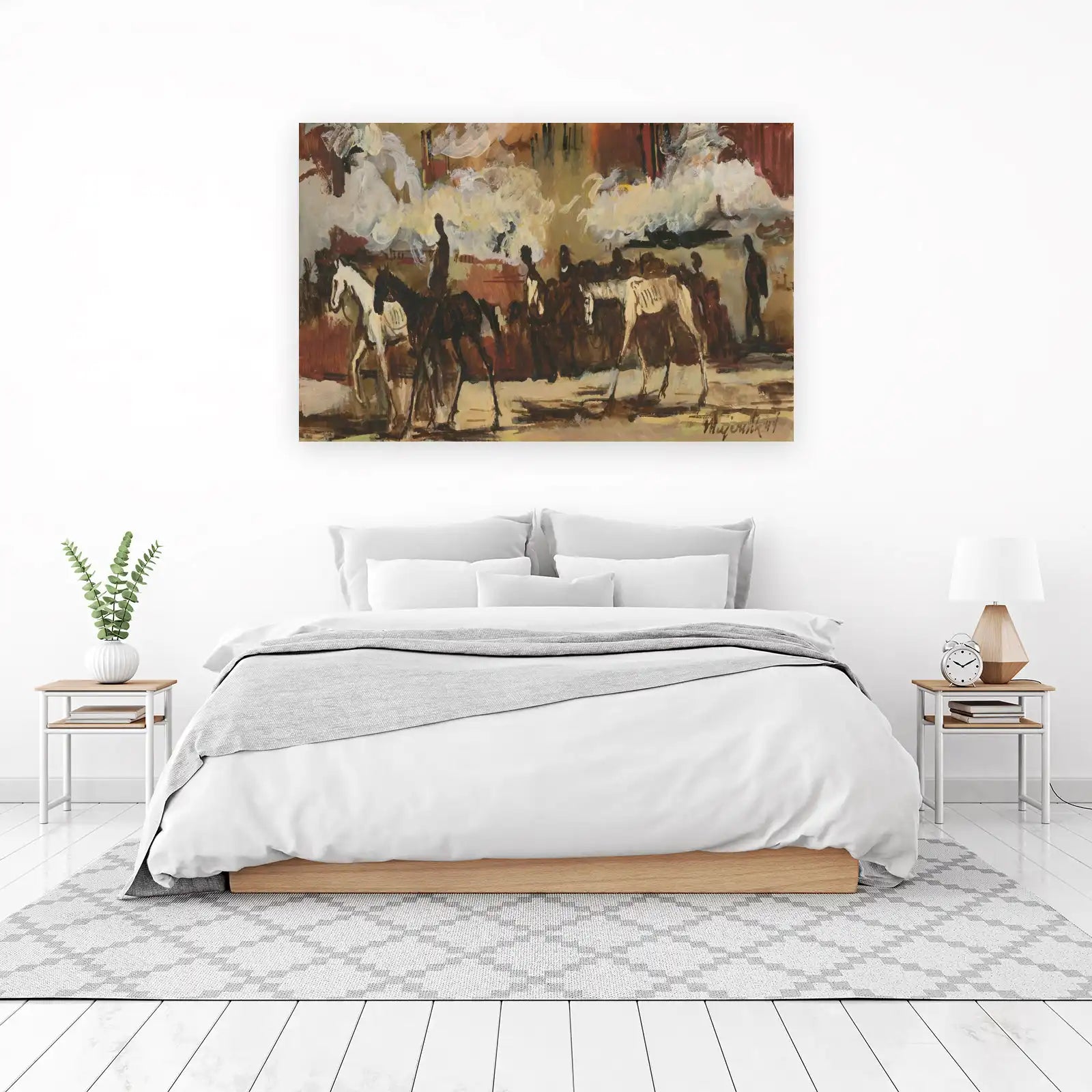 Majestic Horses & Figures Vintage Style Wall Art