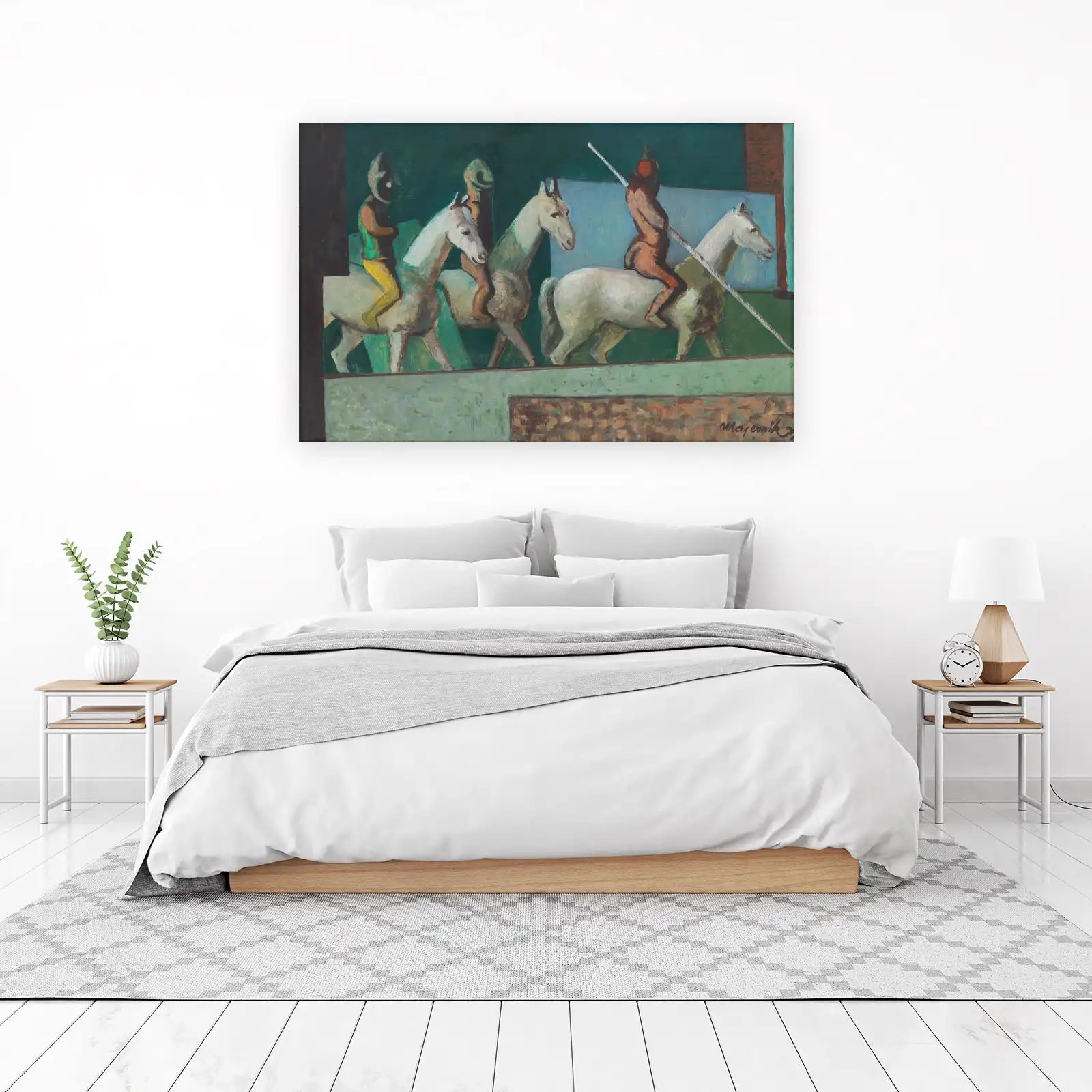Figurative Horse Riders Oil Painting Wall Art