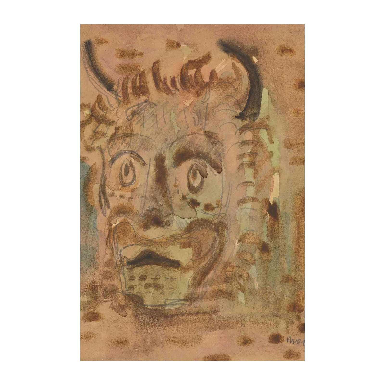 Mystic Face Expressive Portrait Wall Art