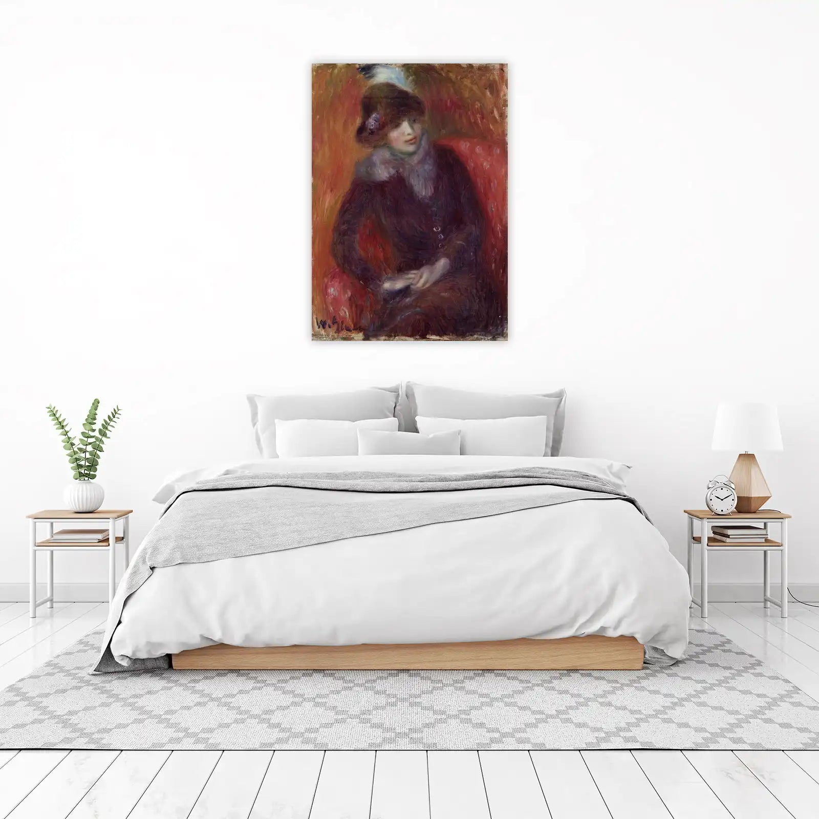 Elegant Lady Portrait Impressionist Wall Art