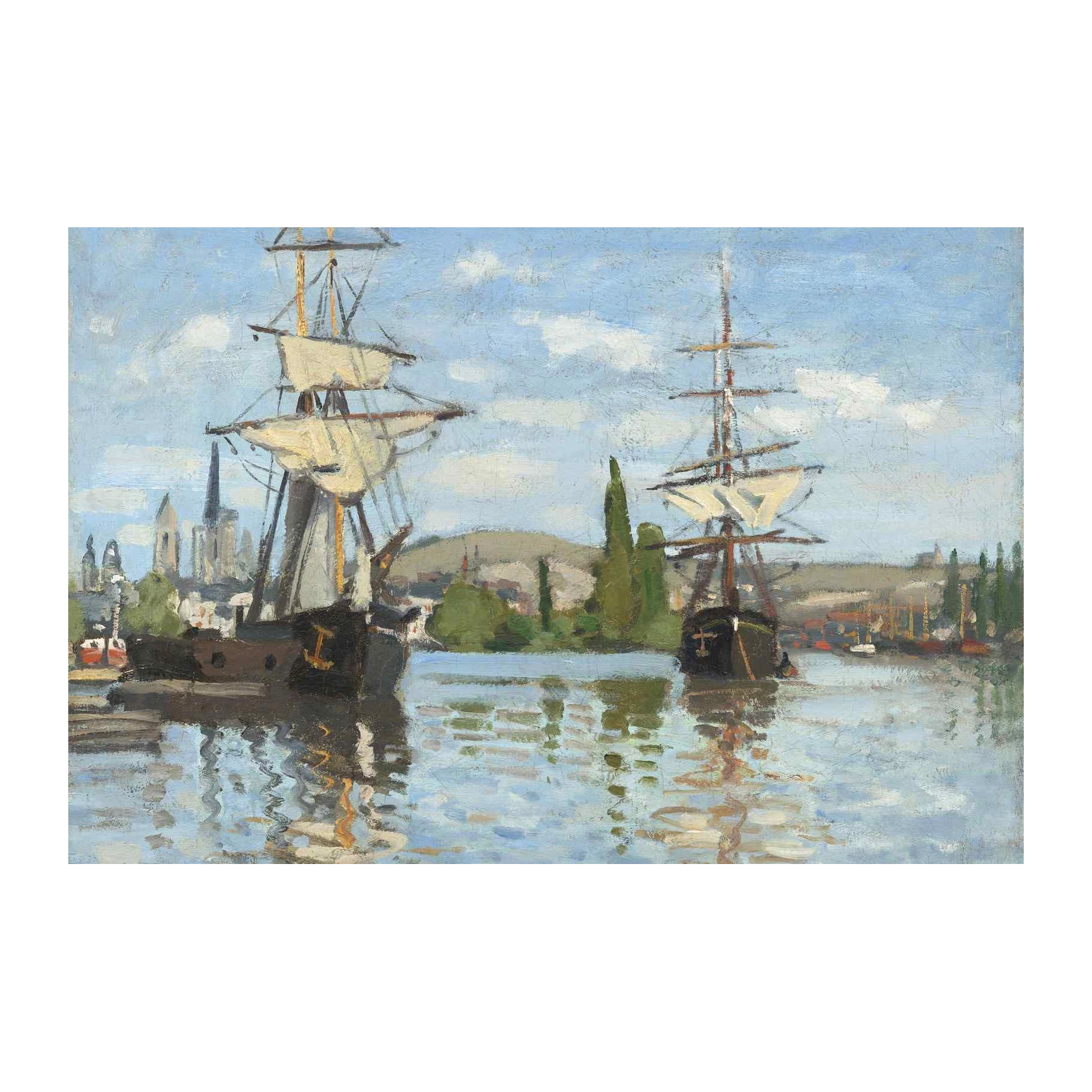Impressionist Sailboats Water Wall Art