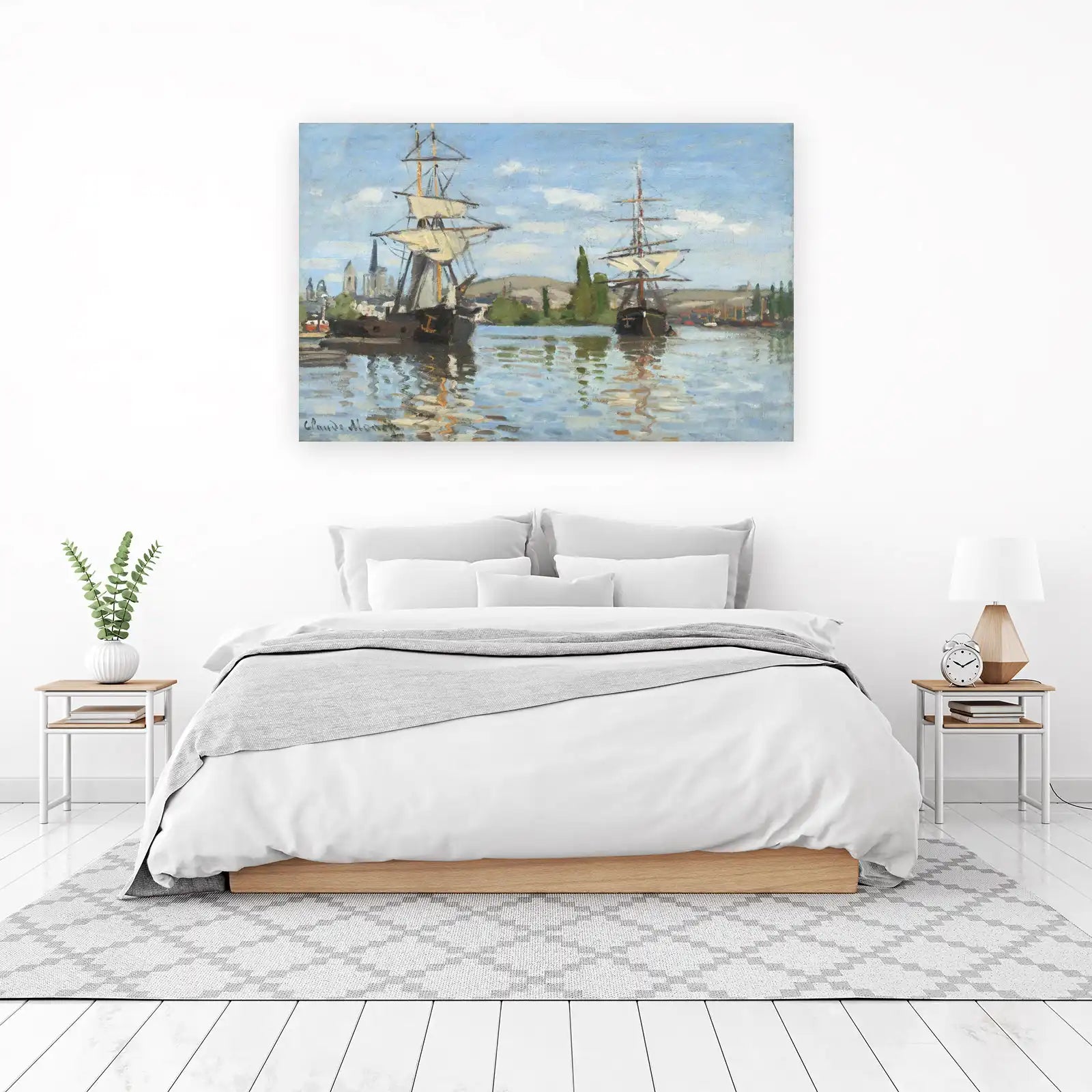 Impressionist Sailboats Water Wall Art