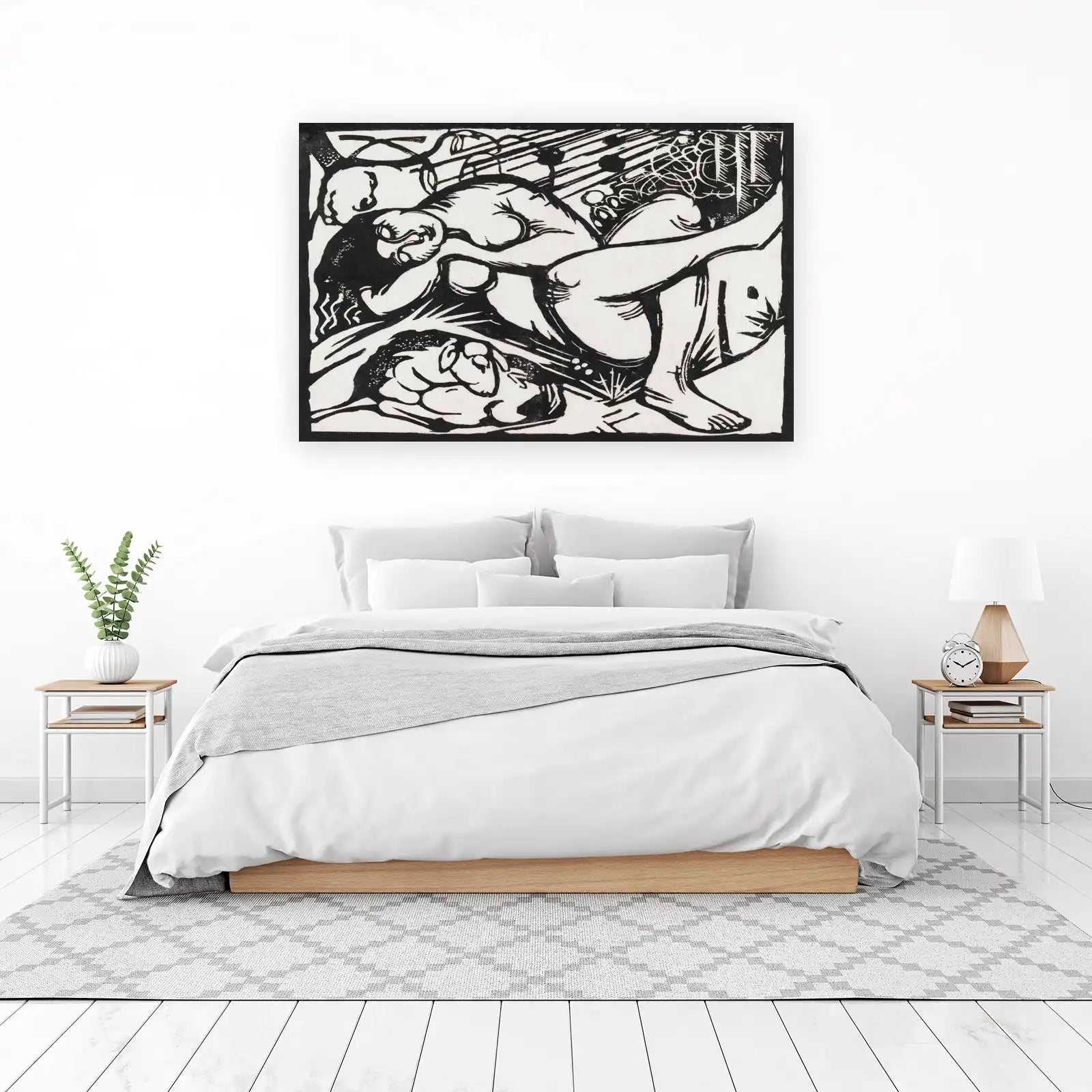 Expressive Nude with Sheep Wall Art