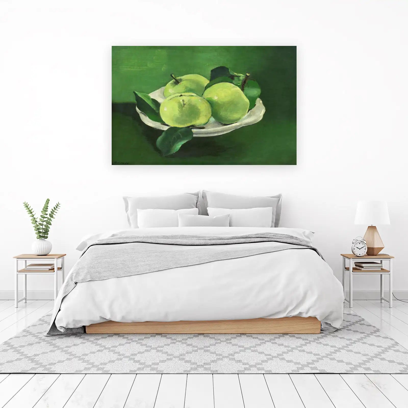 Vibrant Green Apples Still Life Wall Art
