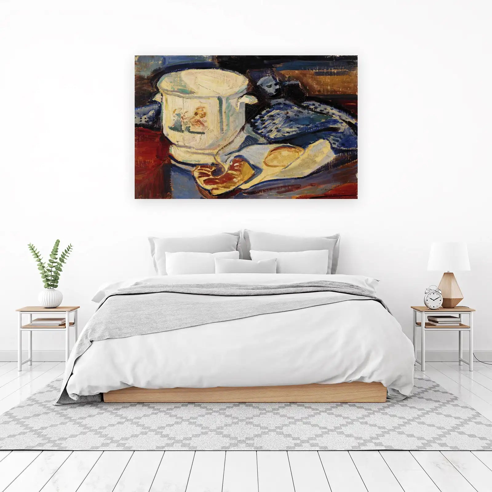 Vibrant Still Life with Earthenware Bowl Wall Art