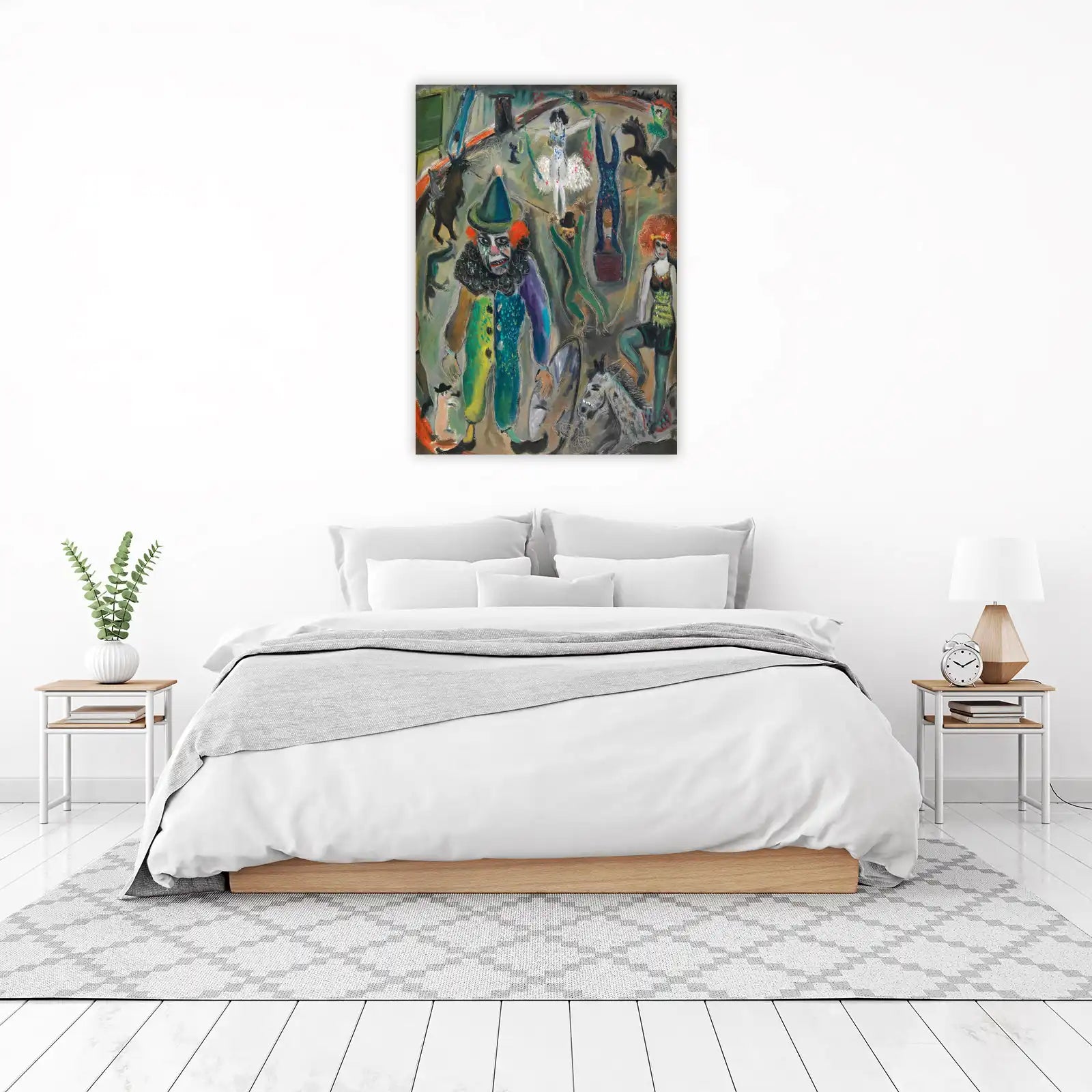 Expressive Circus Clown & Performers Wall Art