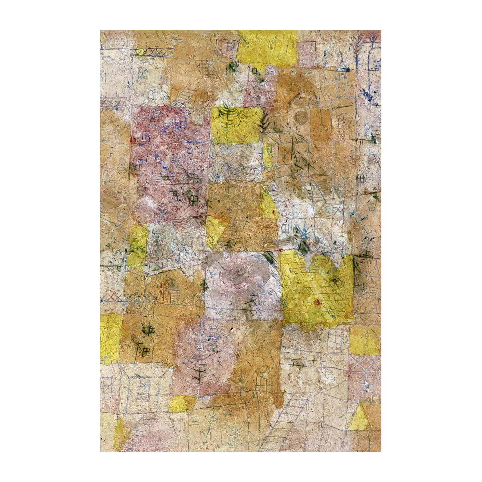 Abstract Village Art Wall Art