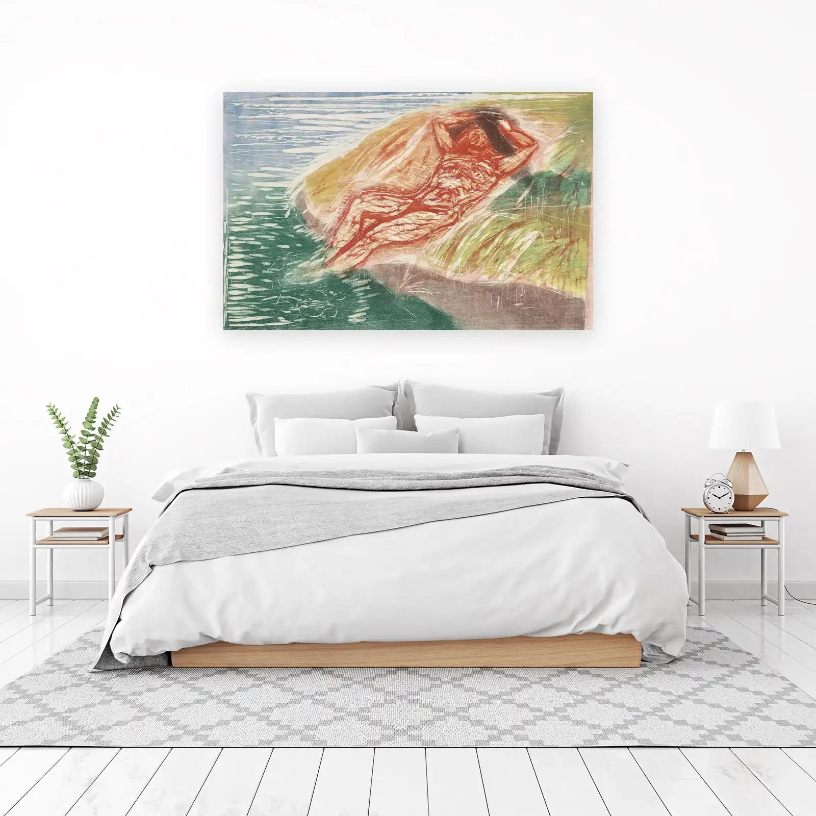 Seaside Reclining Figure Art Wall Art
